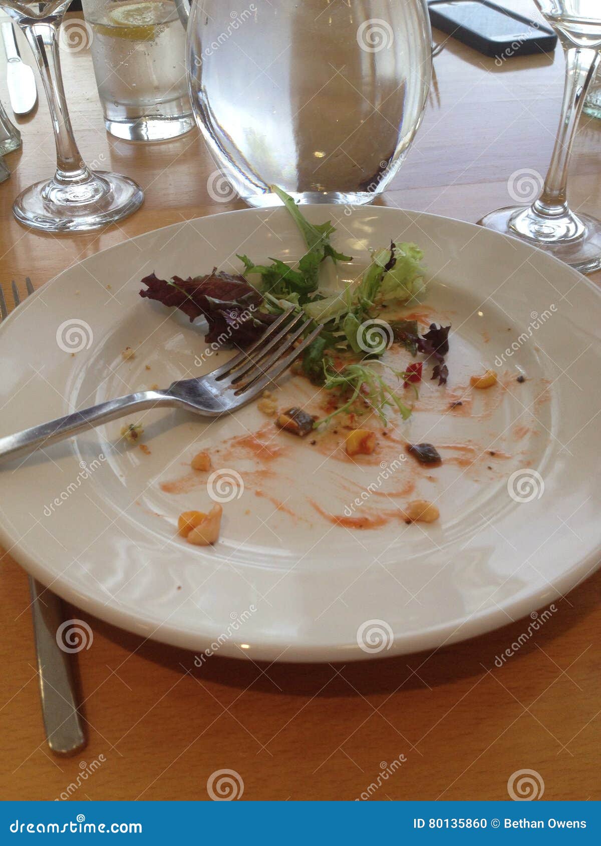 Empty food plate stock photo. Image of empty, fork, white 80135860