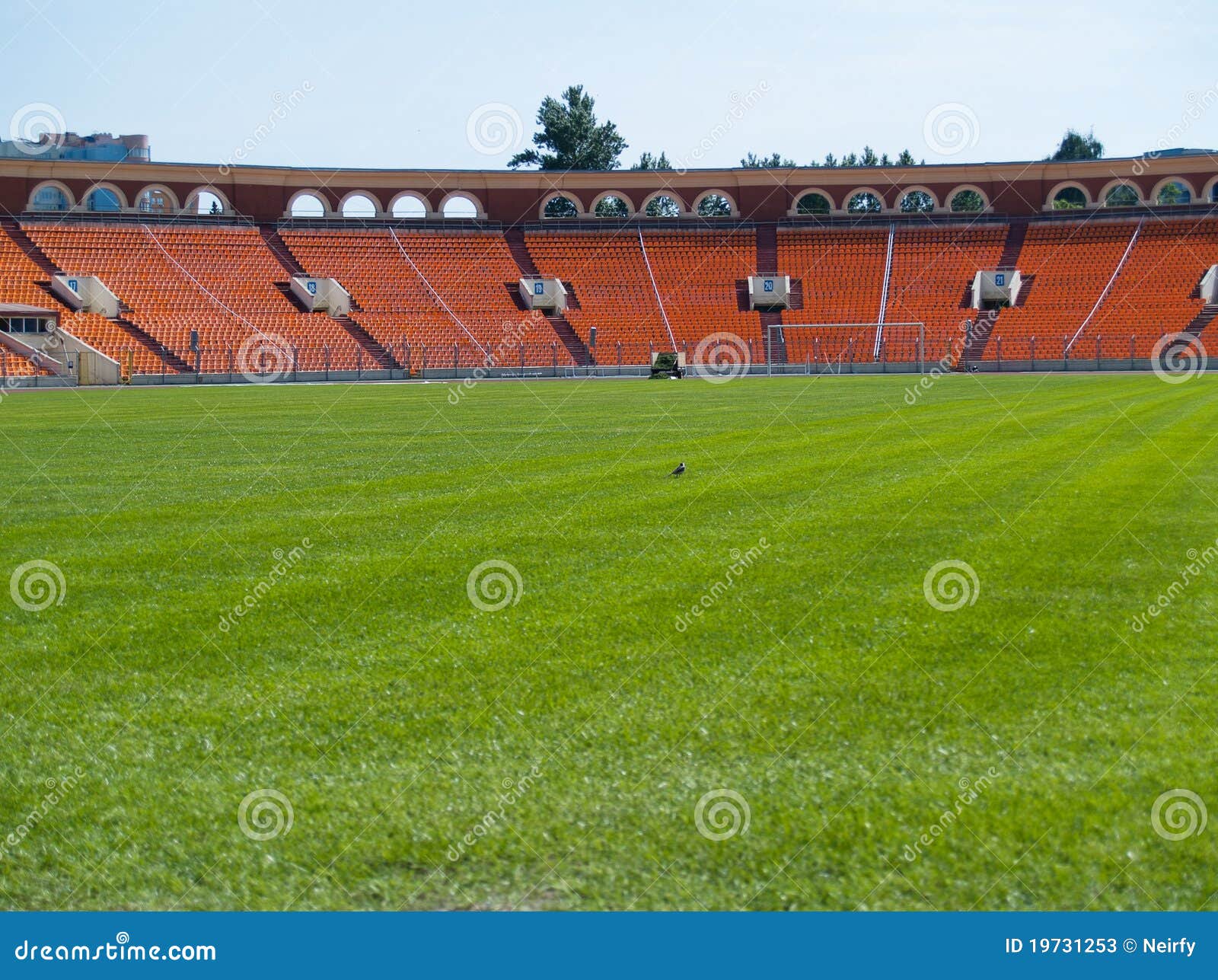 Empty football field stock image. Image of event, game 19731253