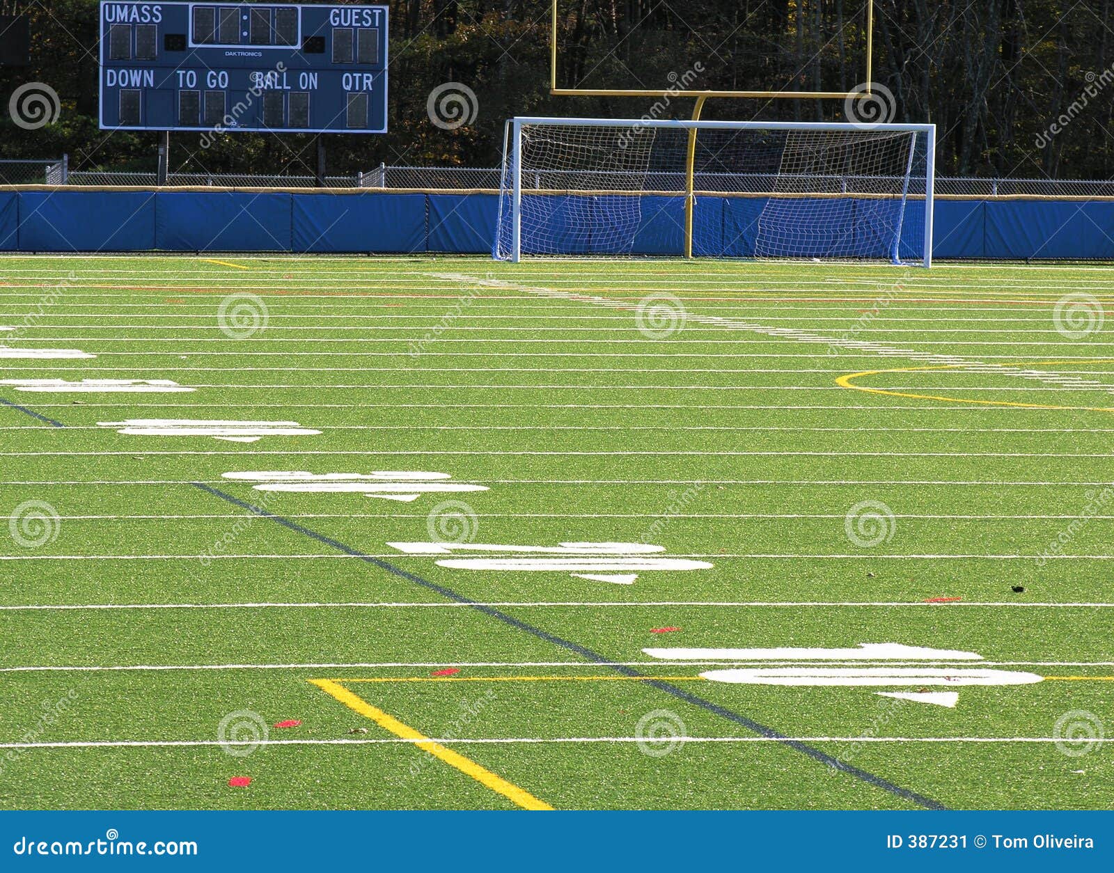 Empty Football Field Stock Image Image 387231