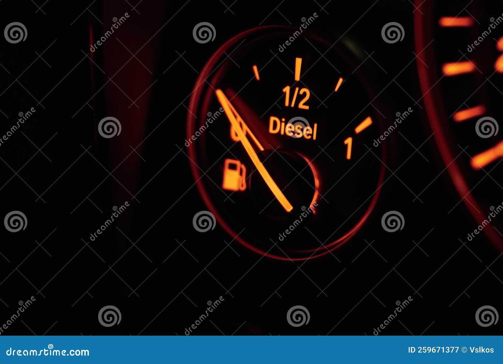 Empty Fuel Tank Backlighting in the Darkness Stock Image Image of