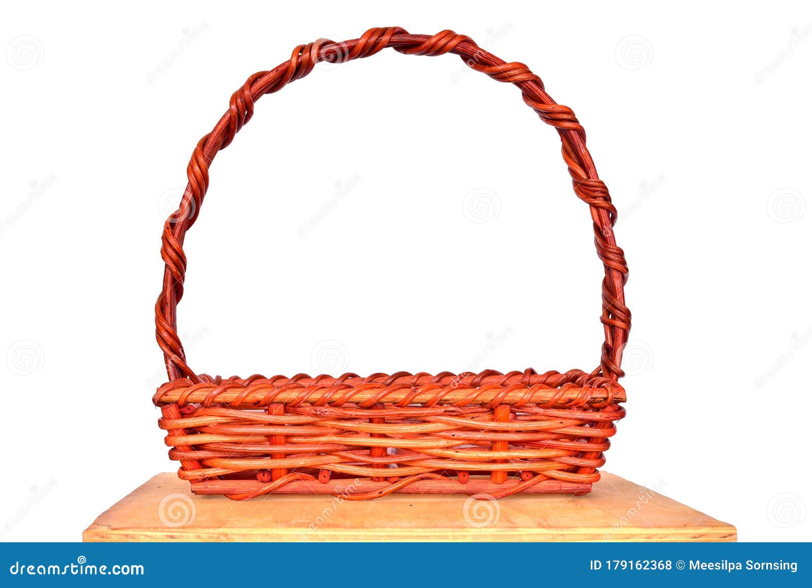 Empty Gift Basket with Isolated on White Background Stock Photo Image of container, object
