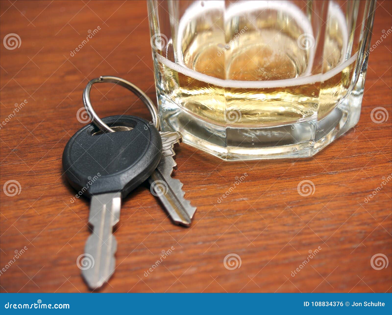 Empty Glass of Beer with Keys Stock Photo Image of desk, social