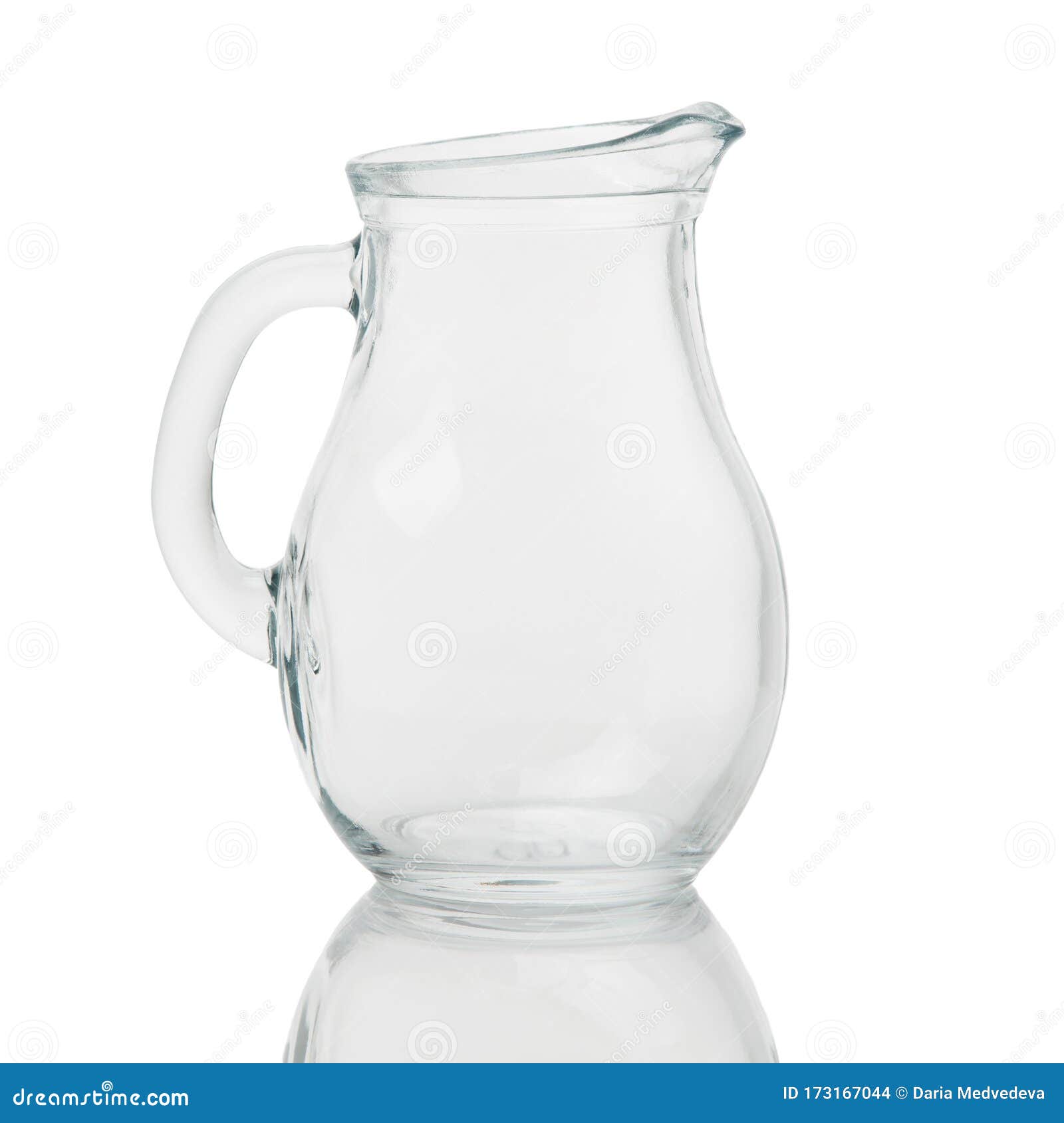 Empty Glass Jug Isolated on White Background Stock Photo Image of