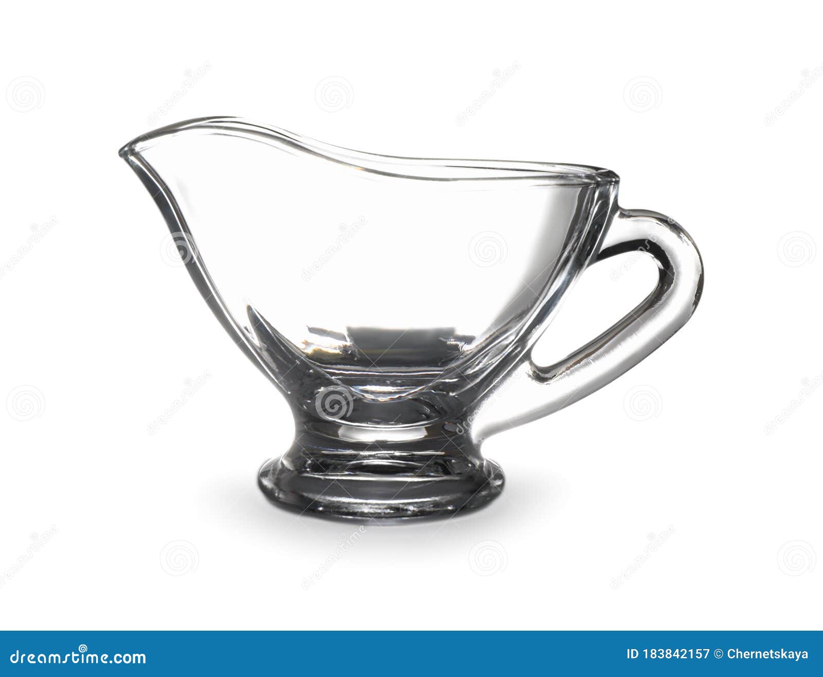 Empty Glass Sauce Boat Isolated Stock Image Image of kitchenware