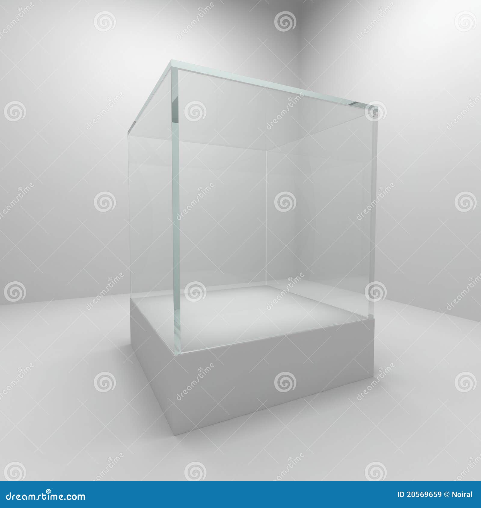 empty glass showcase