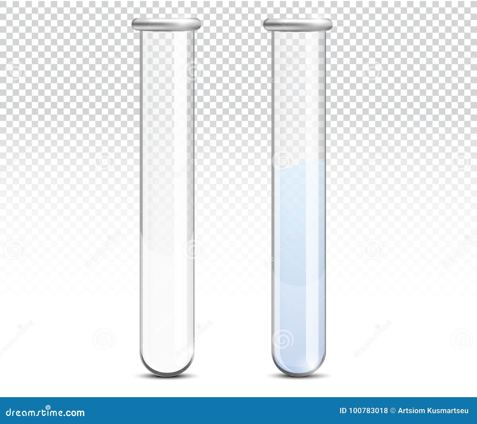 Empty glass tube stock vector. Illustration of realistic 100783018