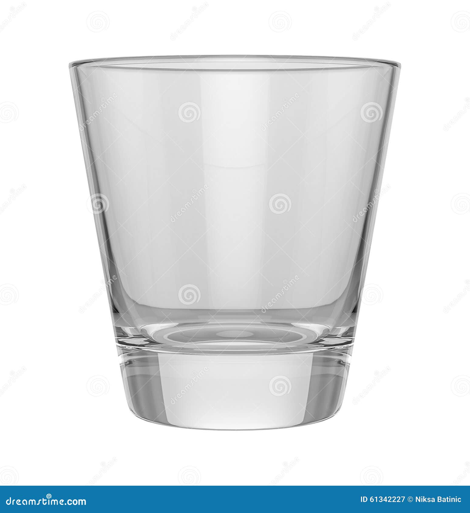Download Empty Glass On White Background, Mock Up Stock Illustration - Illustration of glassware, white ...