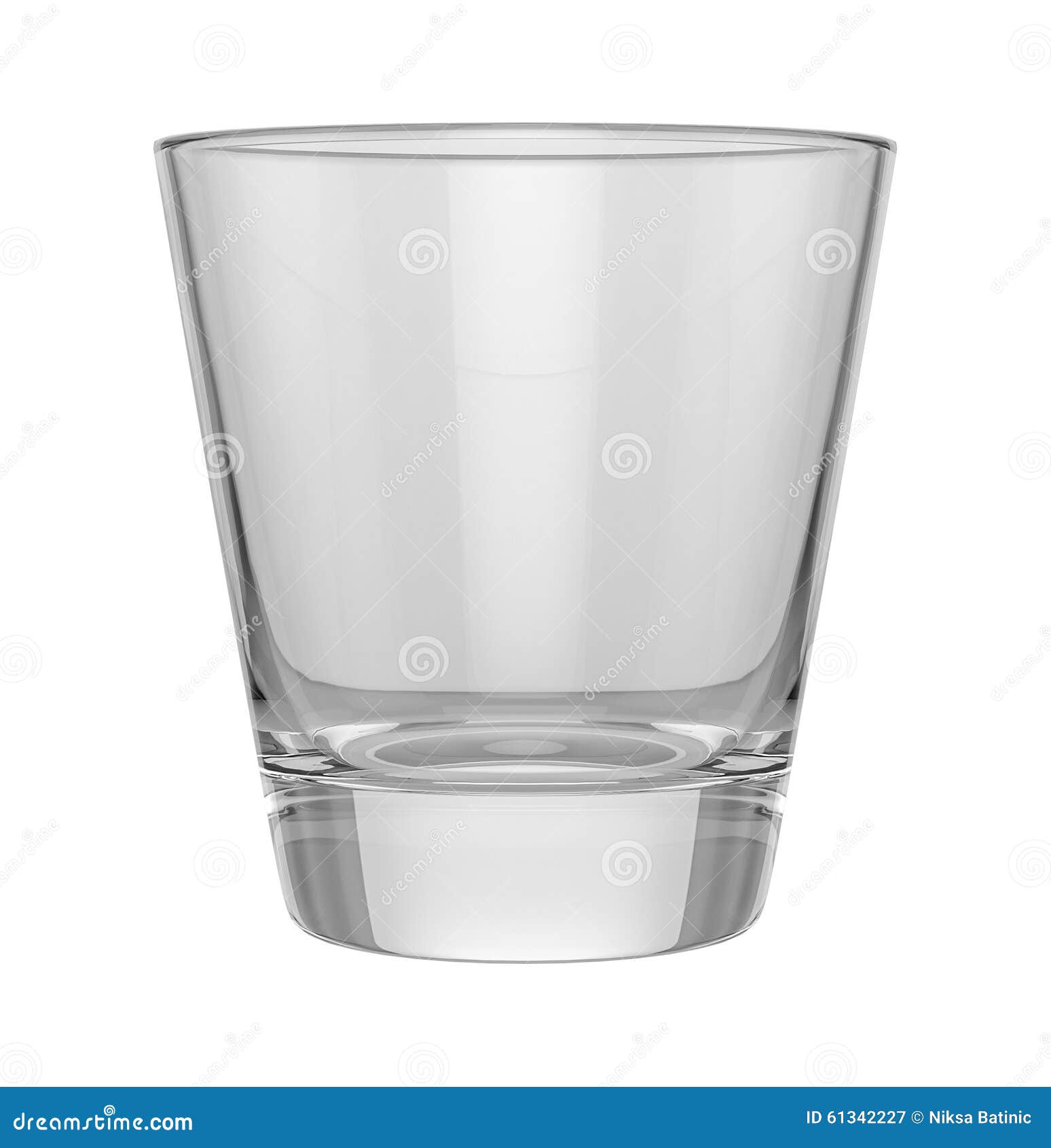 Download Empty Glass On White Background, Mock Up Stock Illustration - Illustration of glassware, white ...