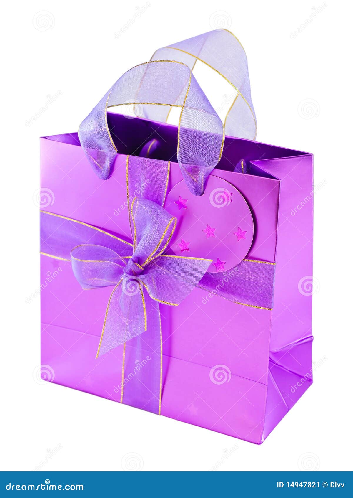 Empty glossy pink gift bag stock image. Image of vertical 14947821