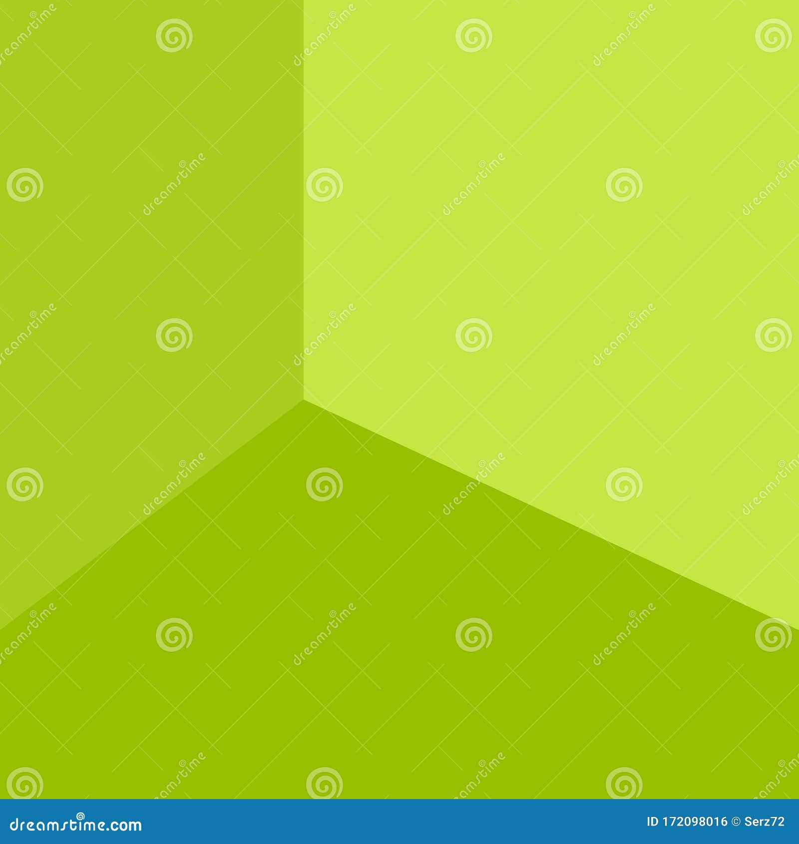 Empty Green Corner of the Room Stock Vector Illustration of empty