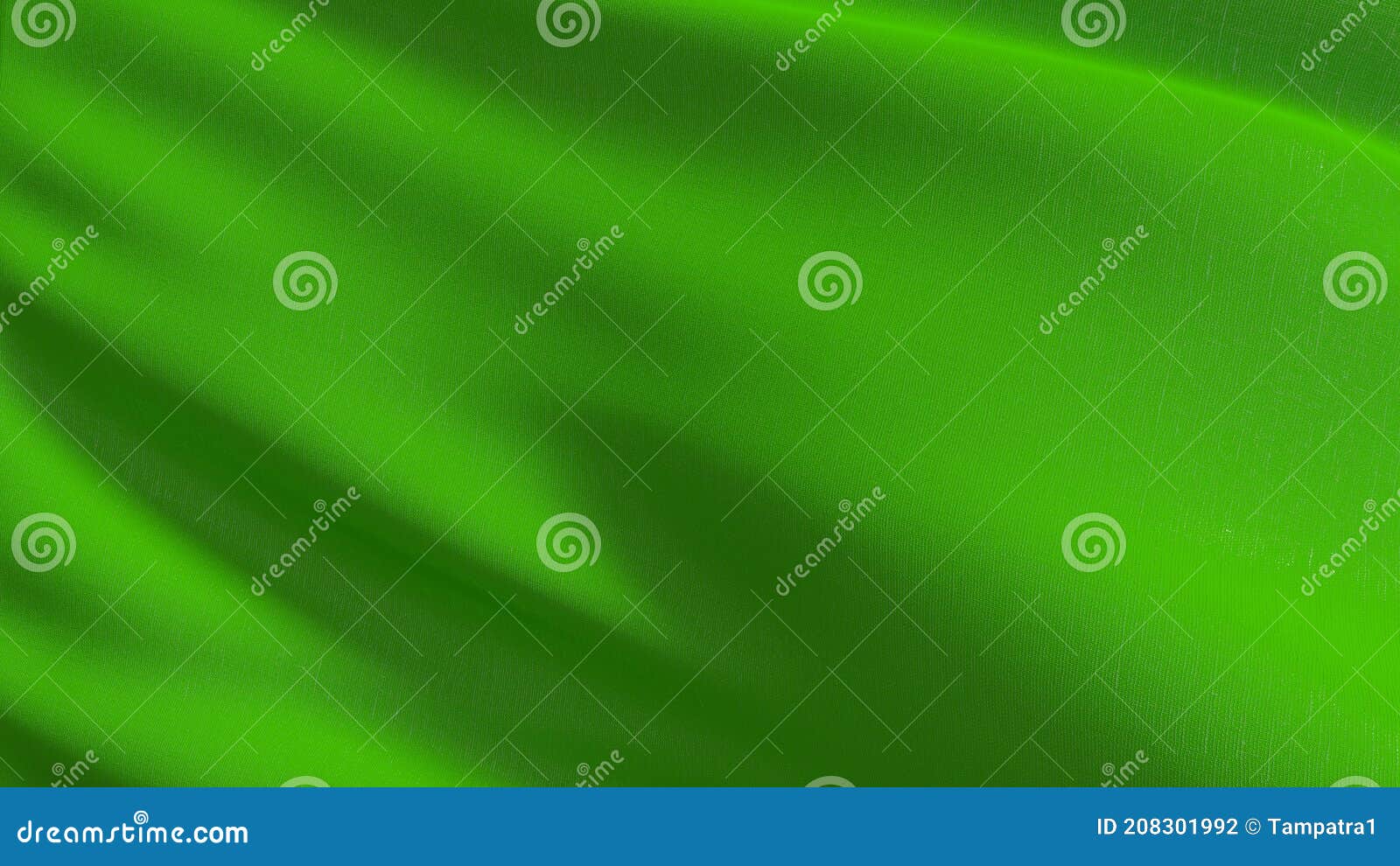 empty green flag and copy space for advertisement. mockup. 3d abstract 
