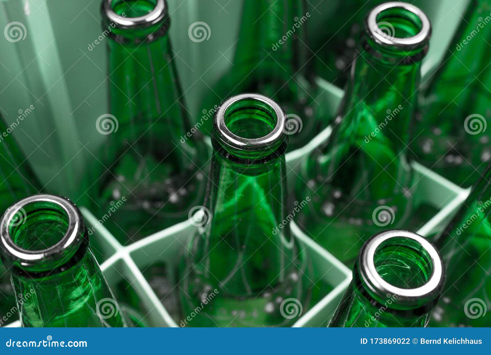 Empty Green Glass Beer Bottles Stock Photo Image of circle, group