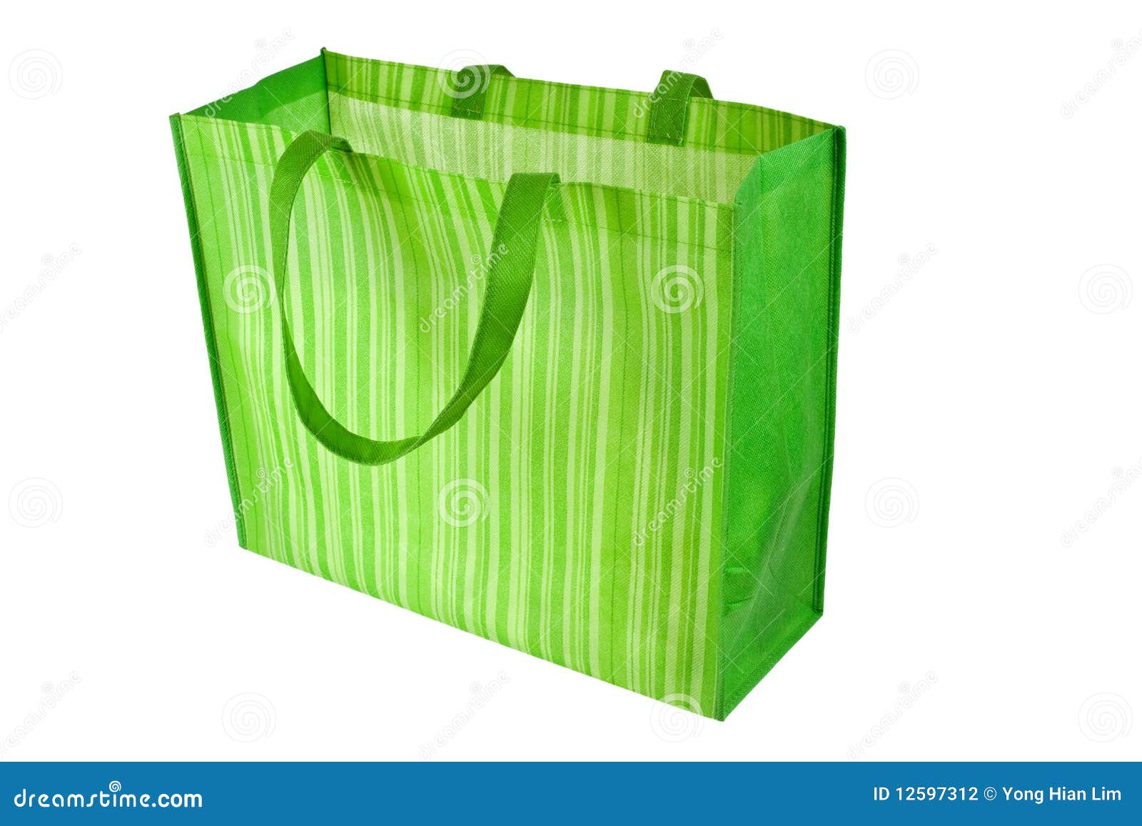 empty green reusable shopping bag