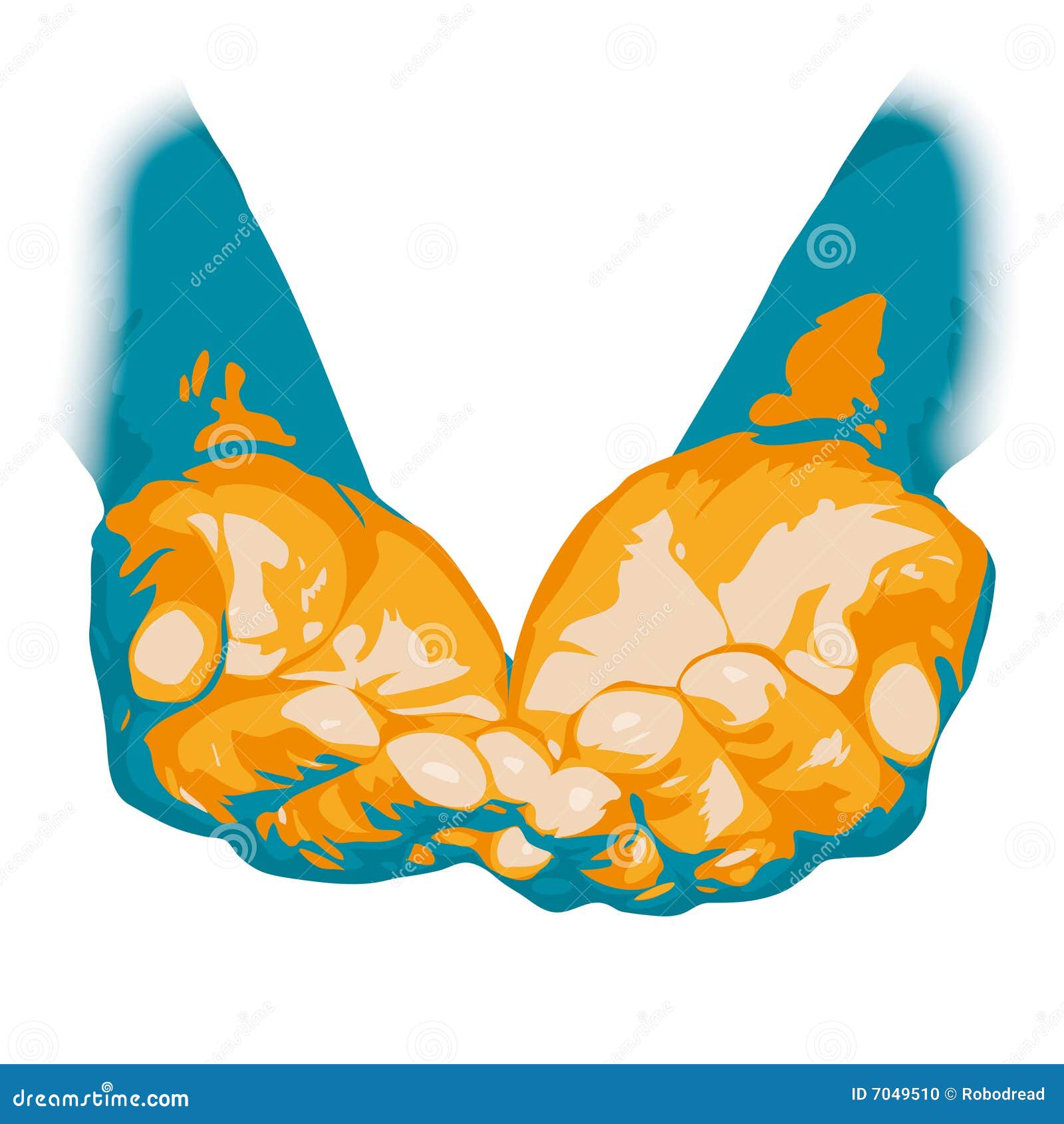 Empty hands (vector) stock vector. Illustration of skin 7049510