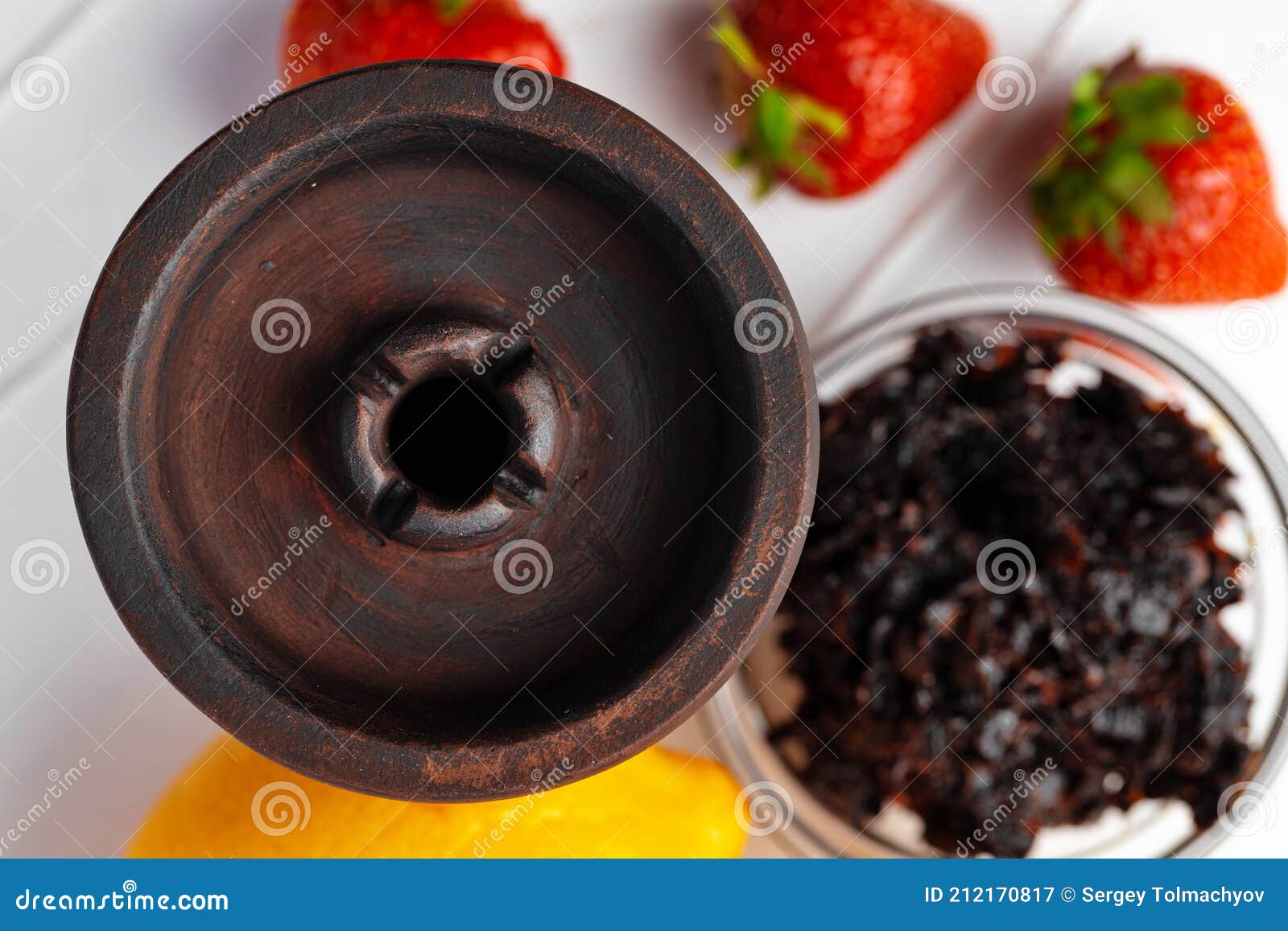 Empty Hookah Shaft Close Up on Table with Fresh Fruit Stock Image Image of fruit, nargile