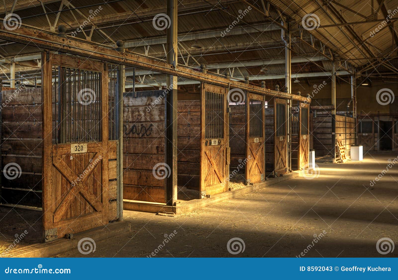 empty horse barn