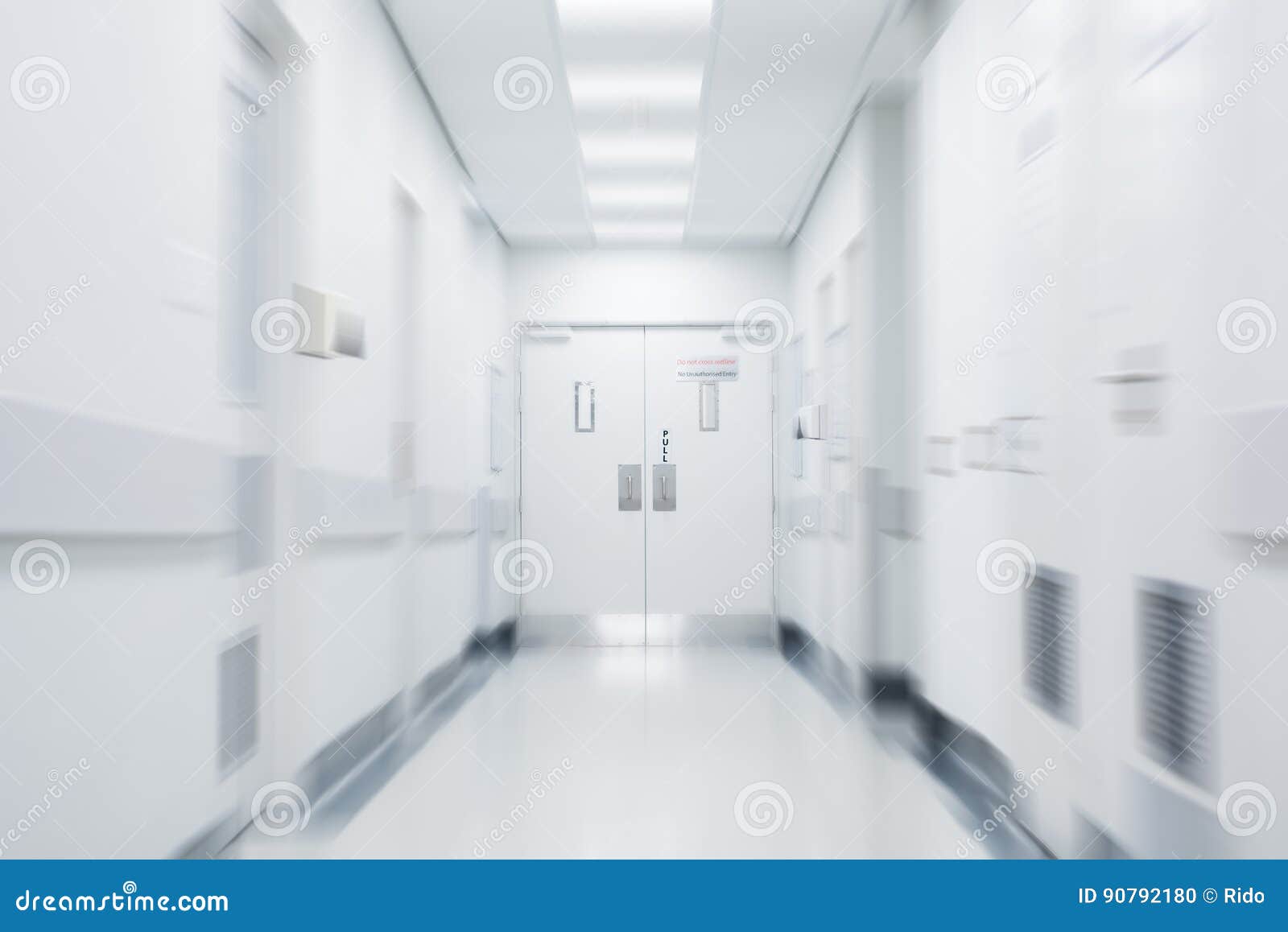 Empty Hospital Corridor Stock Photo Image Of Modern 90792180