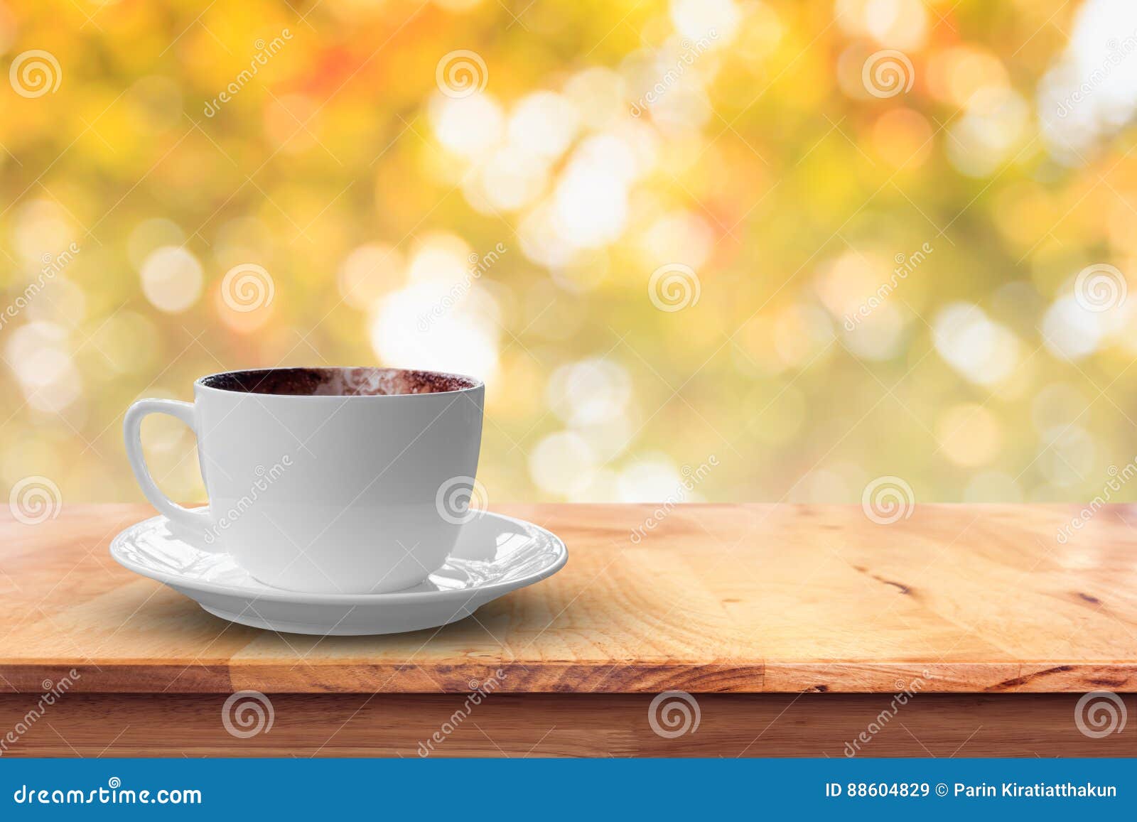 Empty Hot Coffee Cup on Wood Table. Stock Image Image of chocolate
