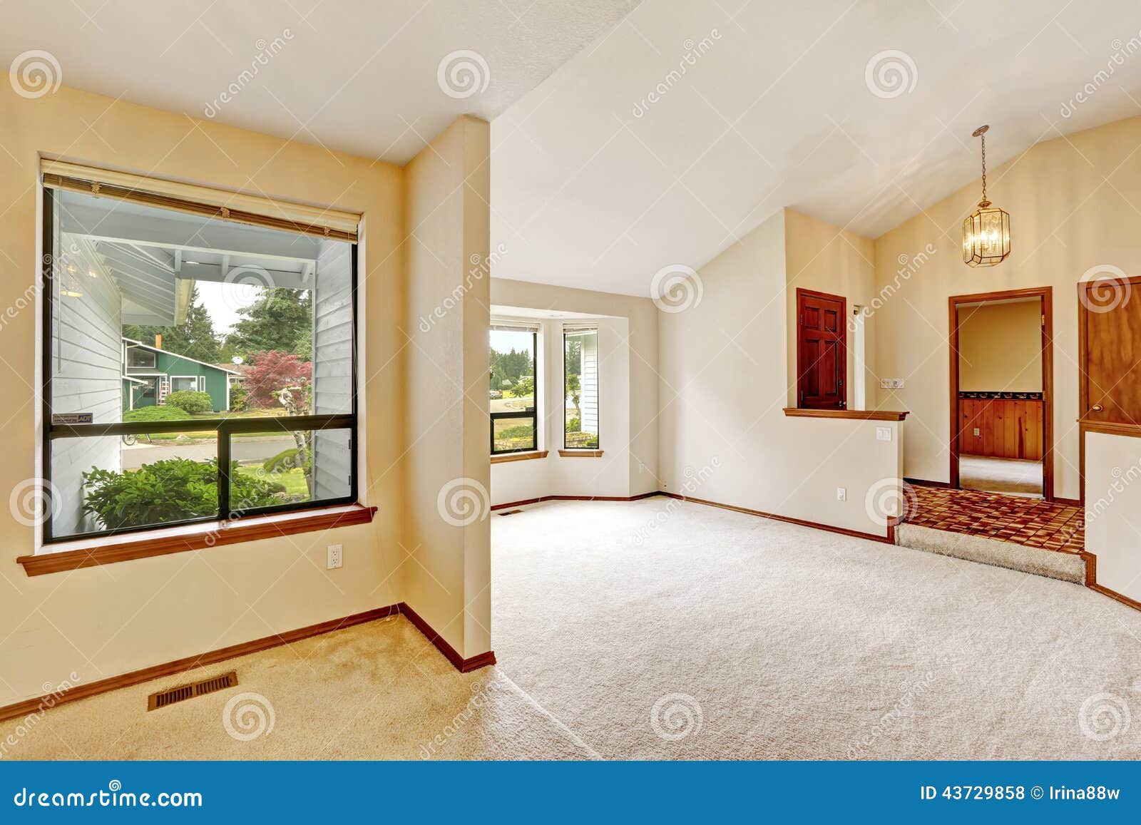 Empty House Interior Small Room And Entrance Hallway Stock