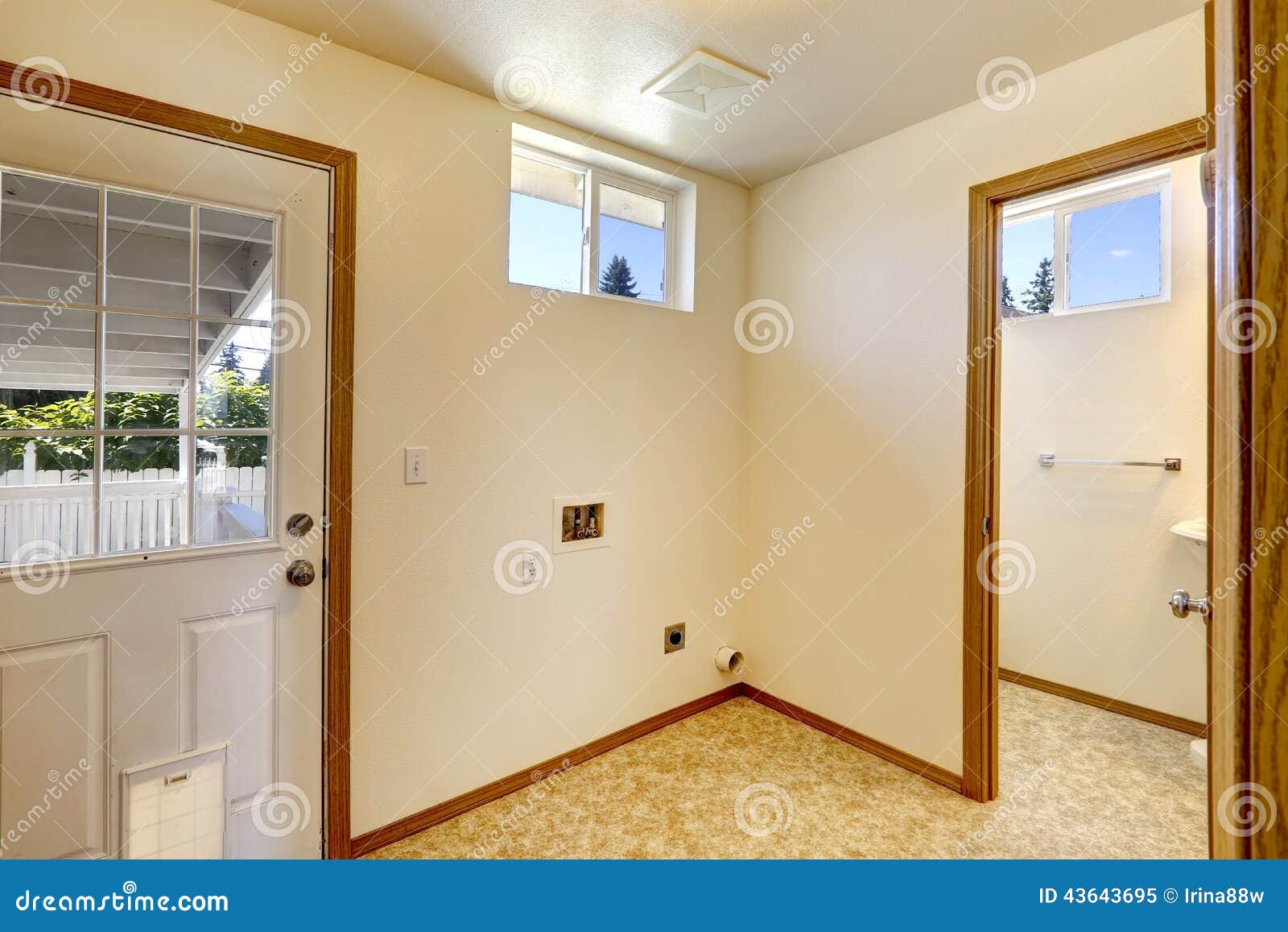 empty house interior soft ivory color linoleum 43643695