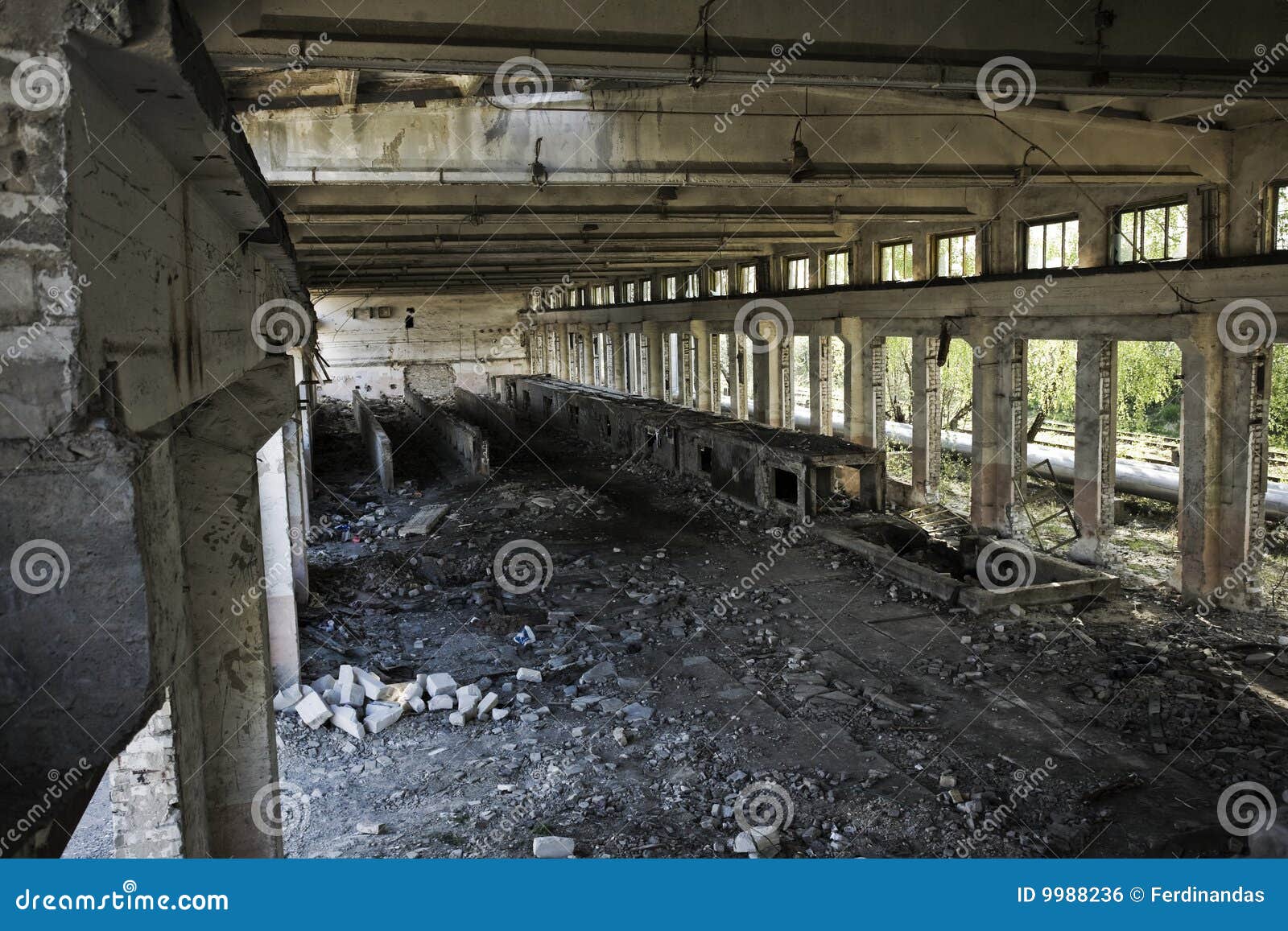 Empty industrial room stock photo. Image of factory, building 9988236