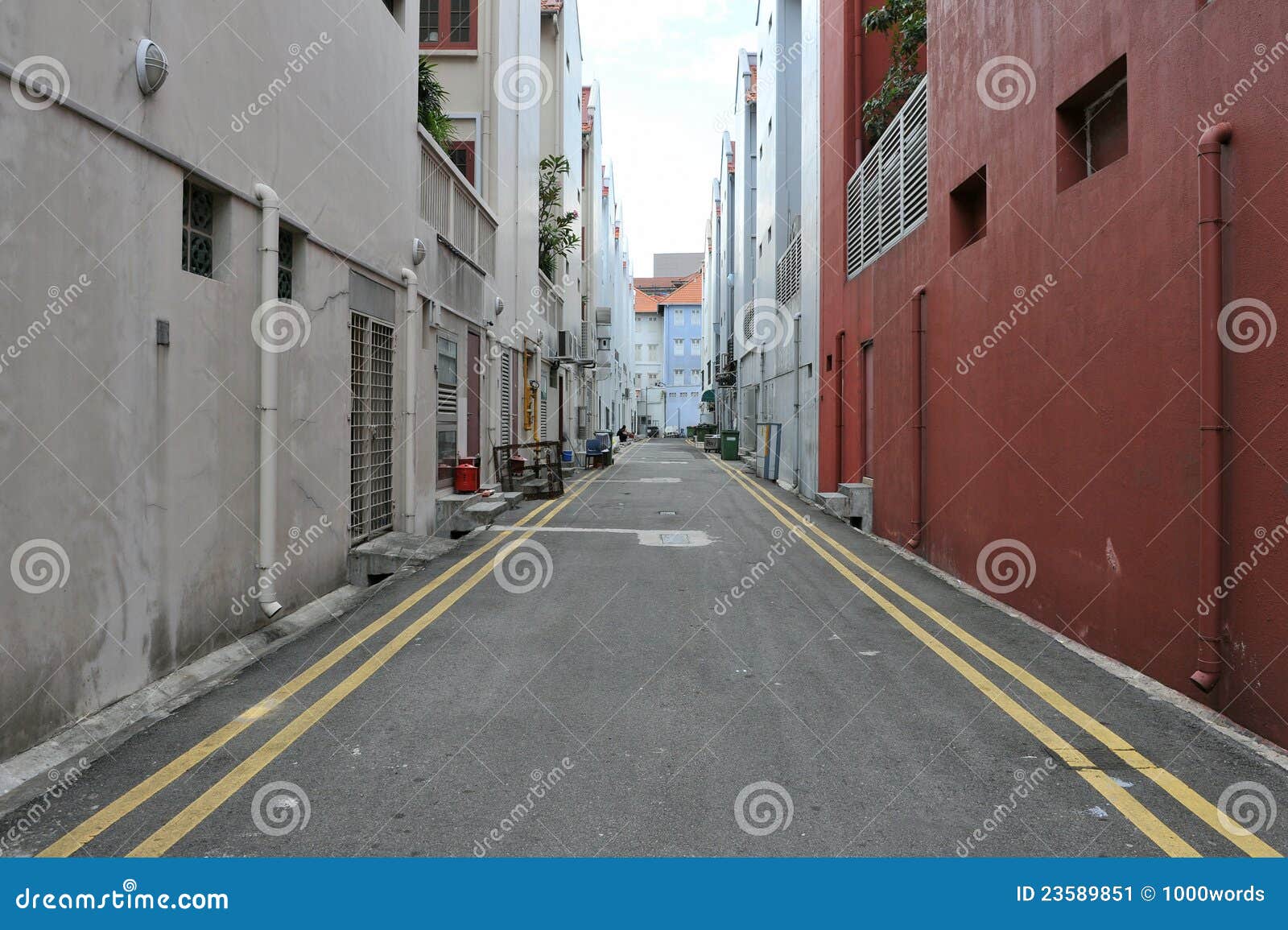 empty inner city street
