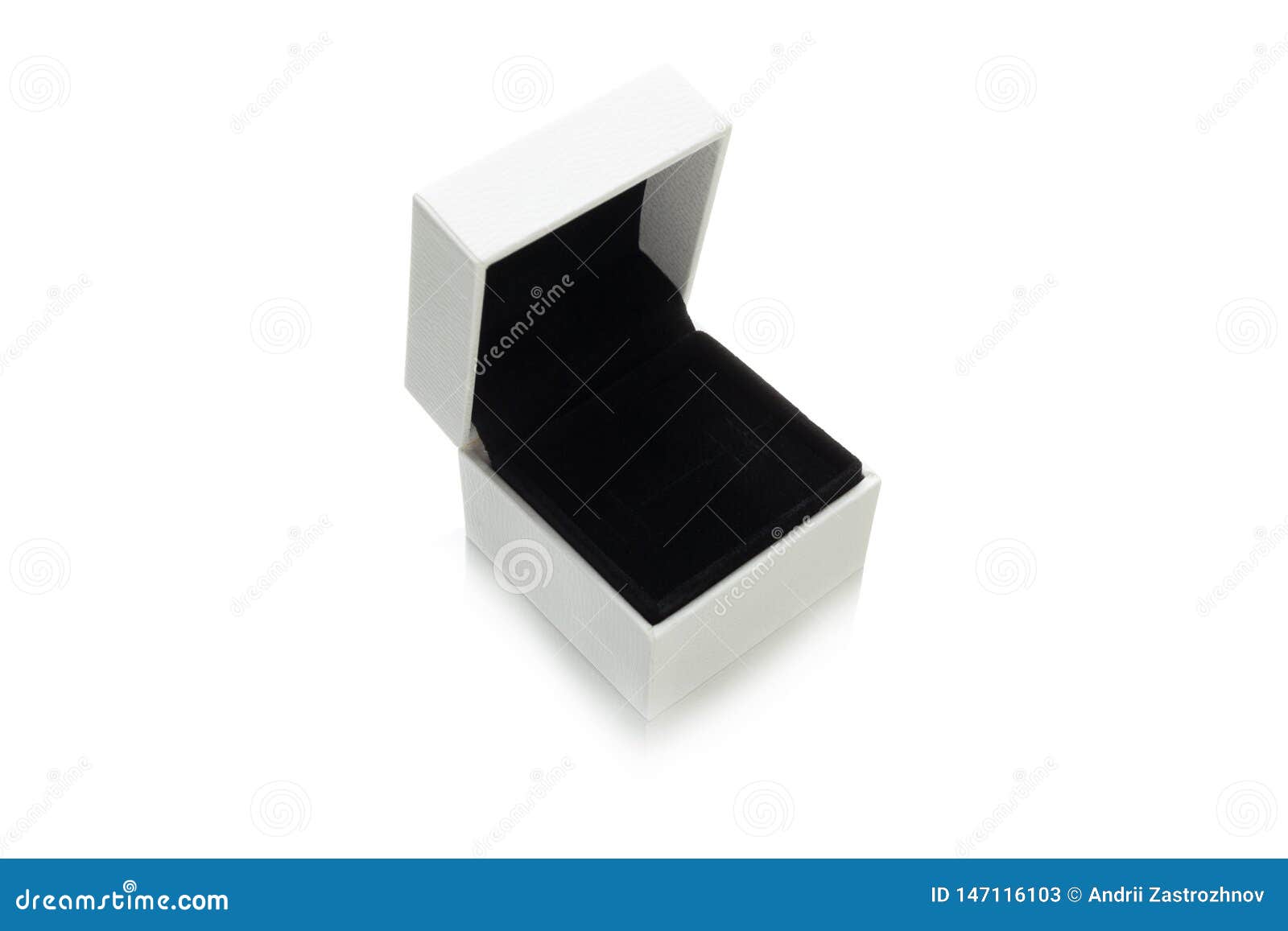 Empty Jewelry Box, Isolated on White Background Stock Image Image of