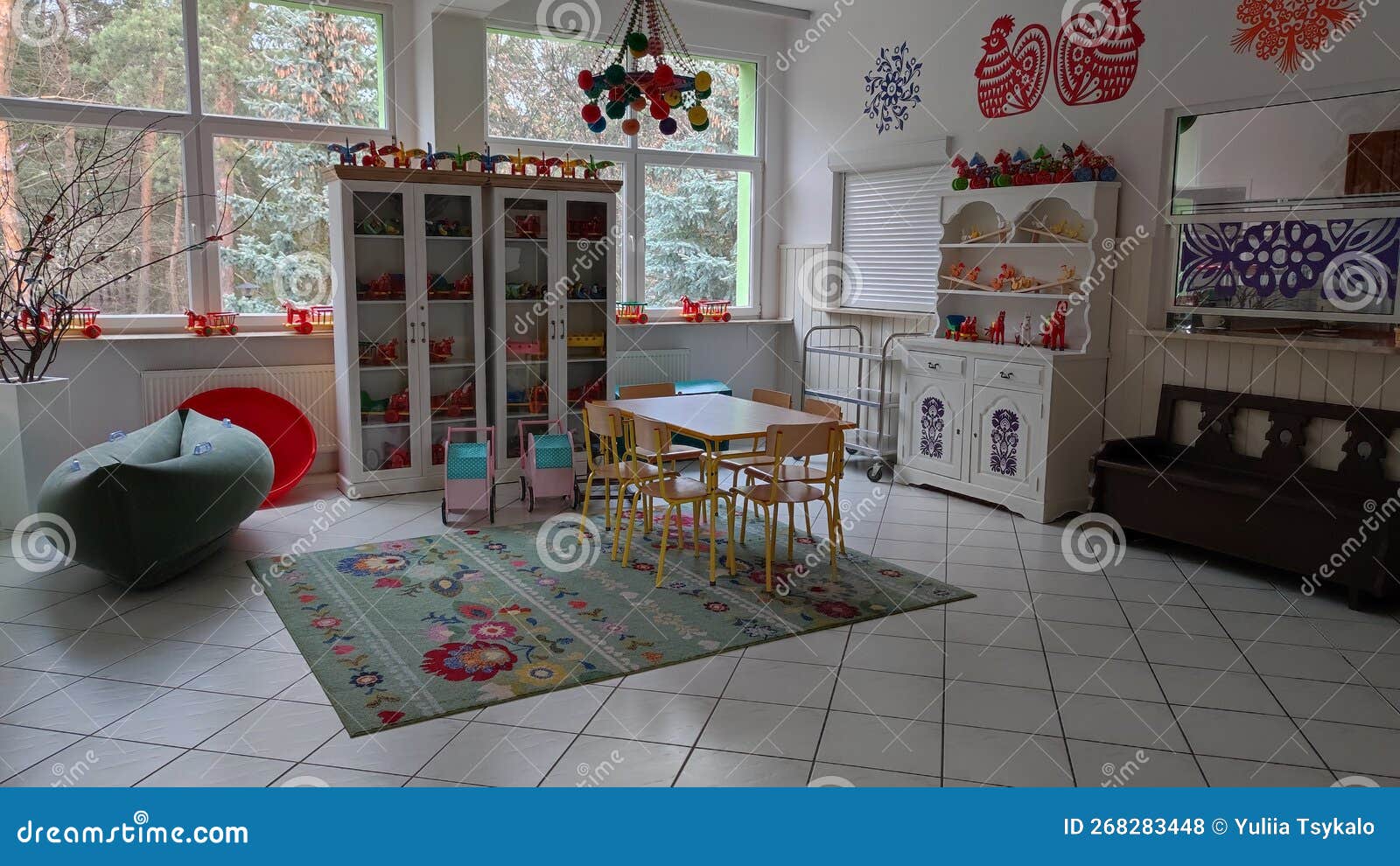 Empty Kindergarten Classroom Stock Photo Image of classroom, child