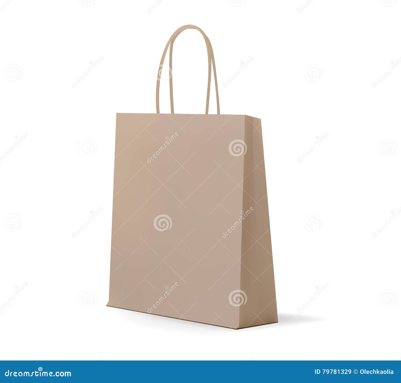 Download Empty Kraft Brown Shopping Bag For Advertising And ...