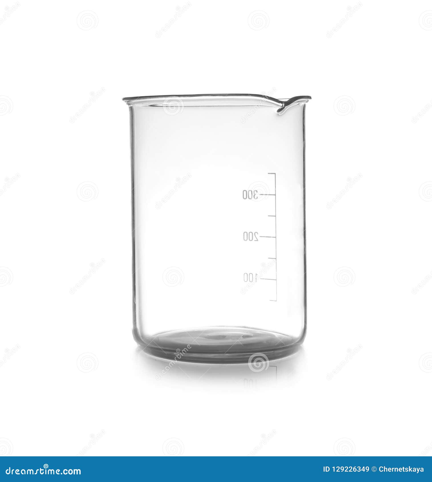 Empty Laboratory Beaker on Table Stock Image Image of glass