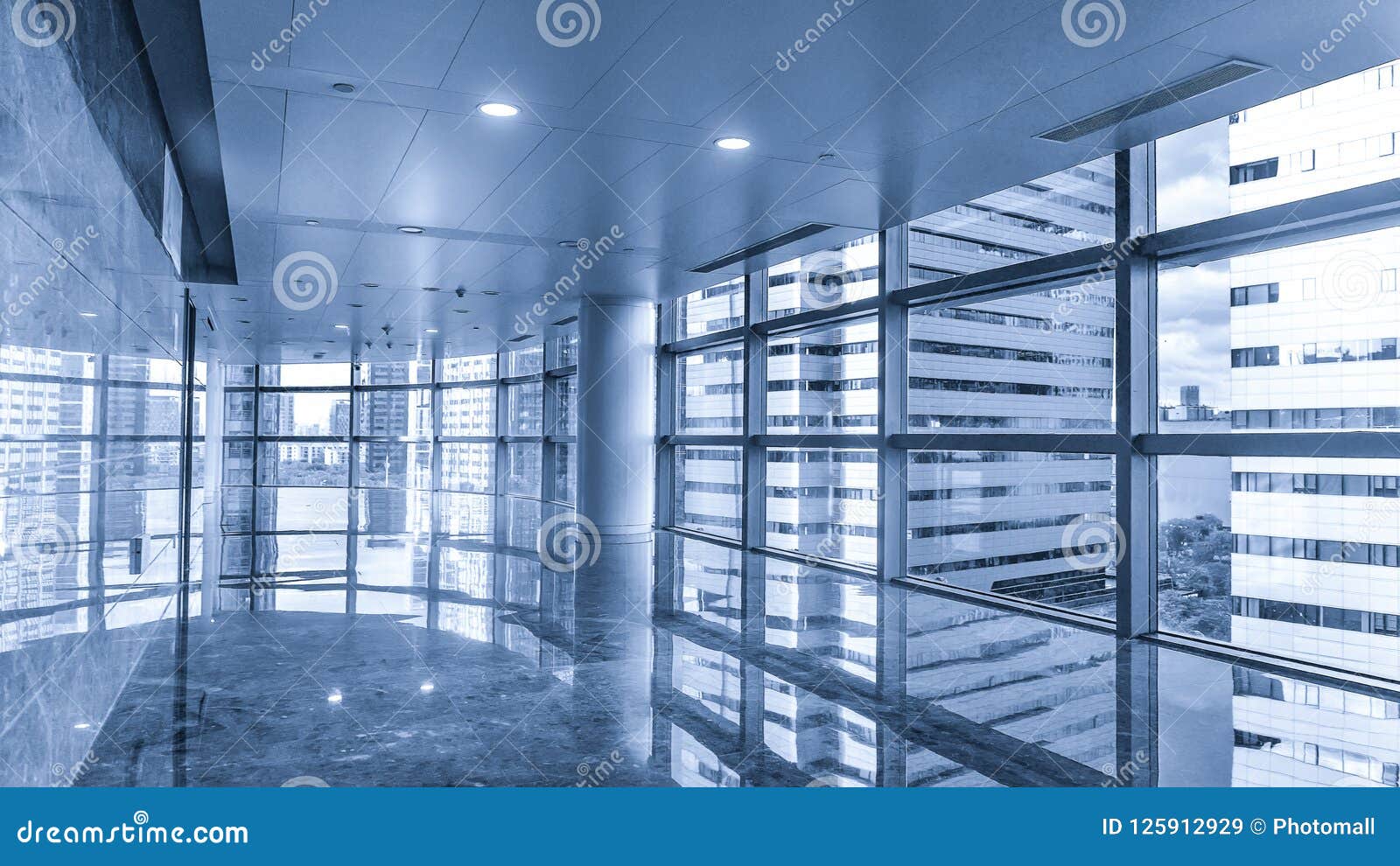 corridor of modern commercial building