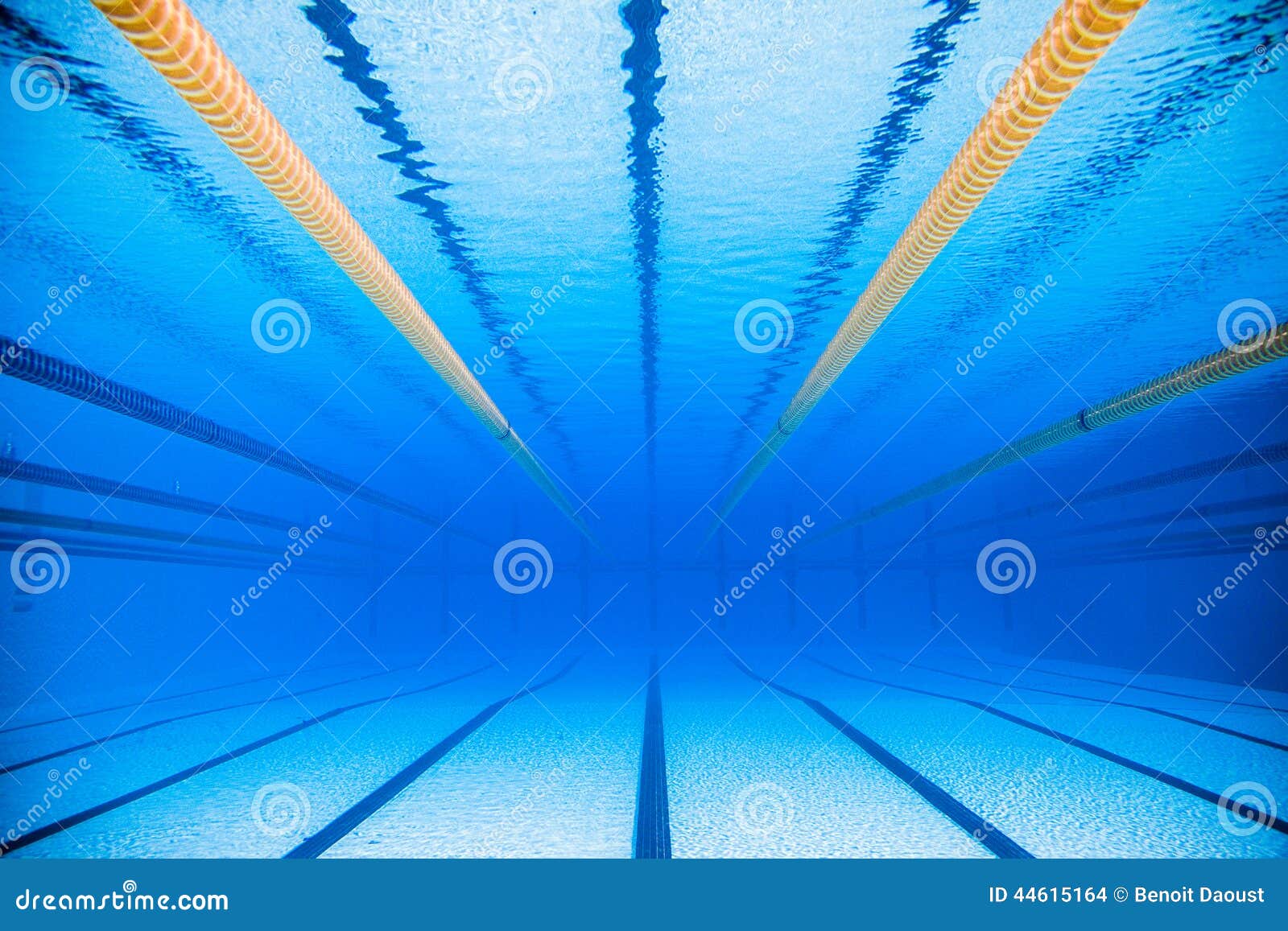 empty 50m olympic outdoor pool from underwater