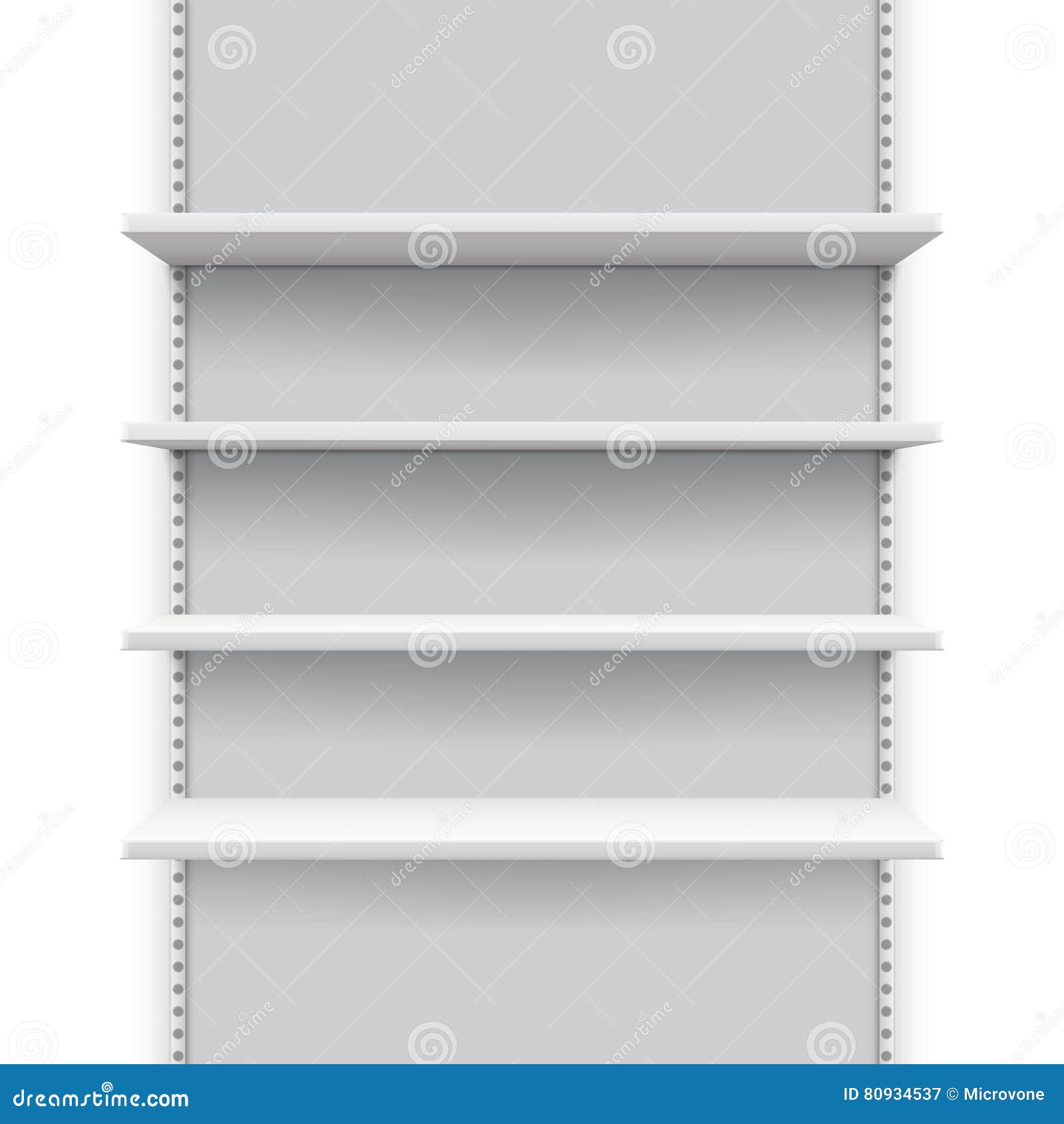 Download Empty Market Retail Stand With Shelves For Products, Store Display Vector Mockup Stock Vector ...
