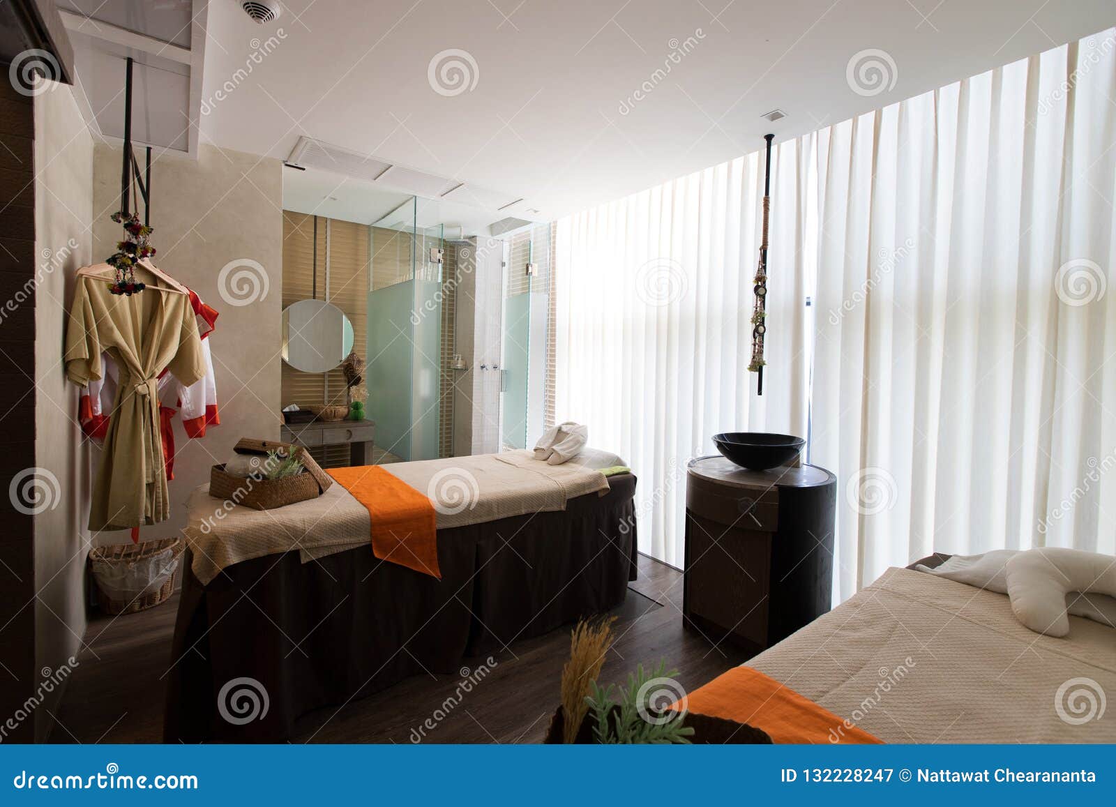 Empty Massage Service Room With Bed For Natural Stock Image Image Of Comfort Delight 132228247 