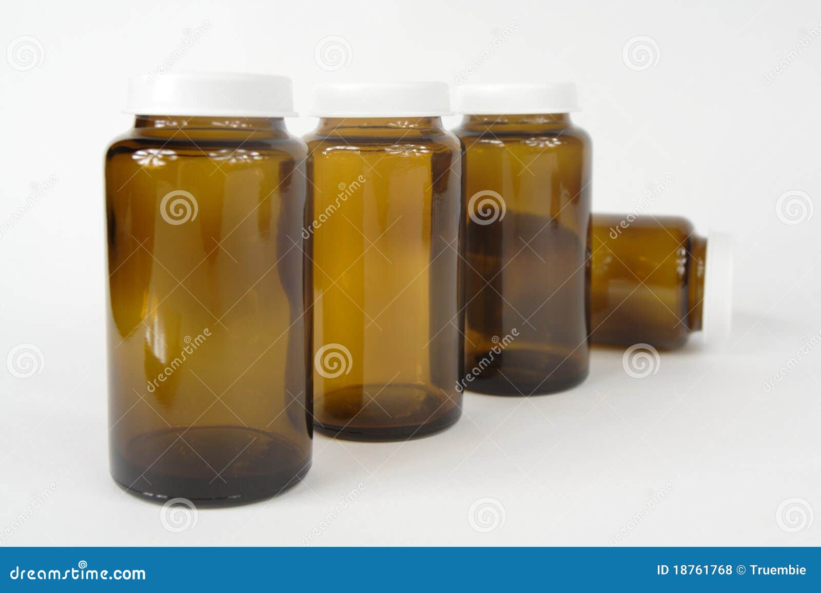 Empty medical bottles stock photo. Image of bottle, closed 18761768