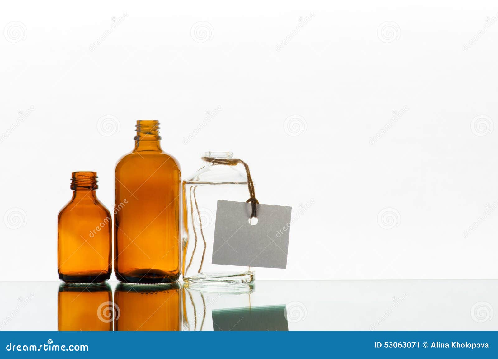 Empty Medicine Bottles on the Light Background Stock Image Image of