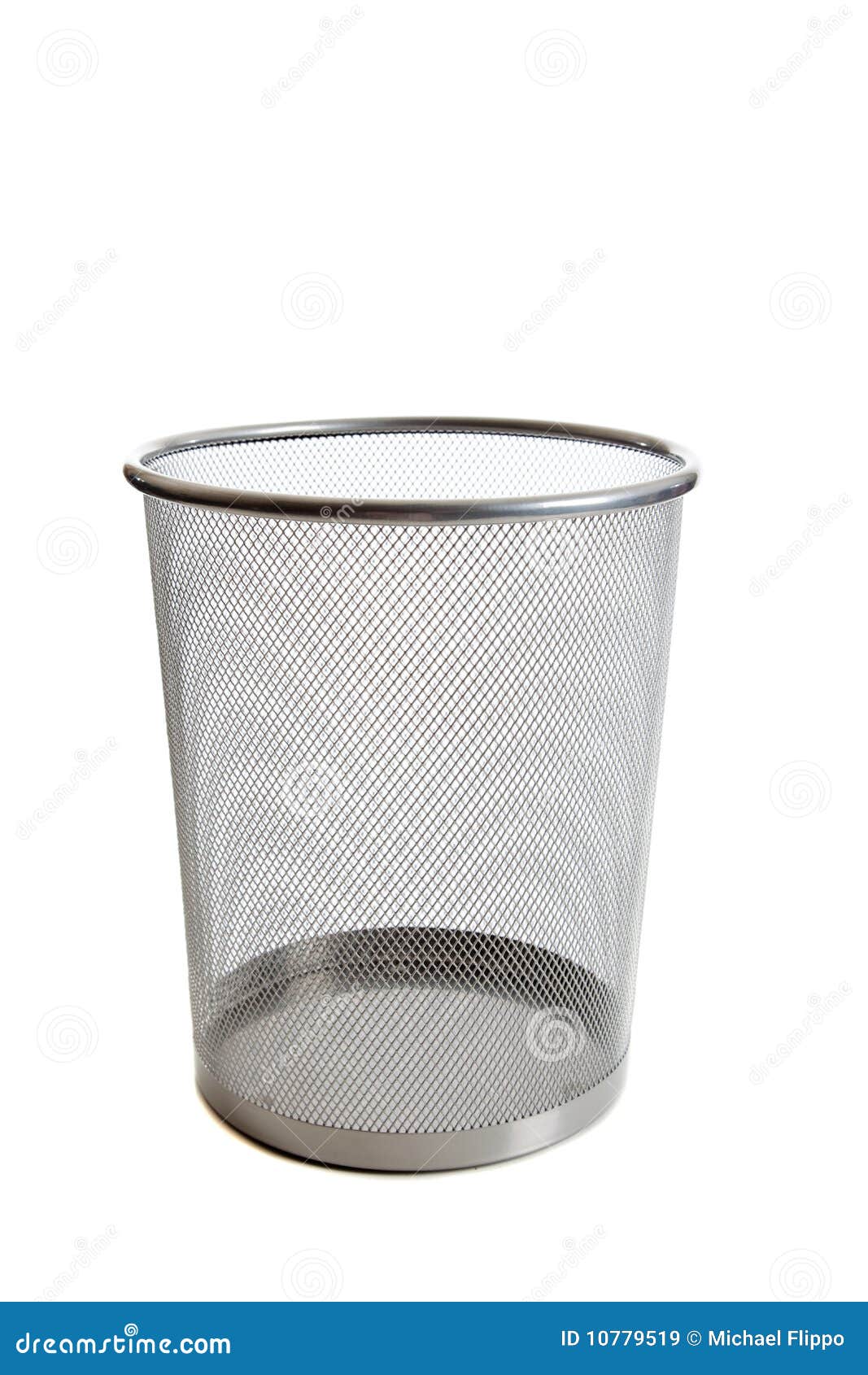 Empty mesh wastebasket stock image. Image of equipment 10779519