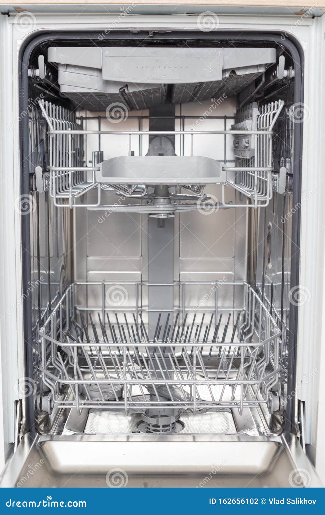 Empty New Dishwasher with Open Door Stock Photo Image of interior