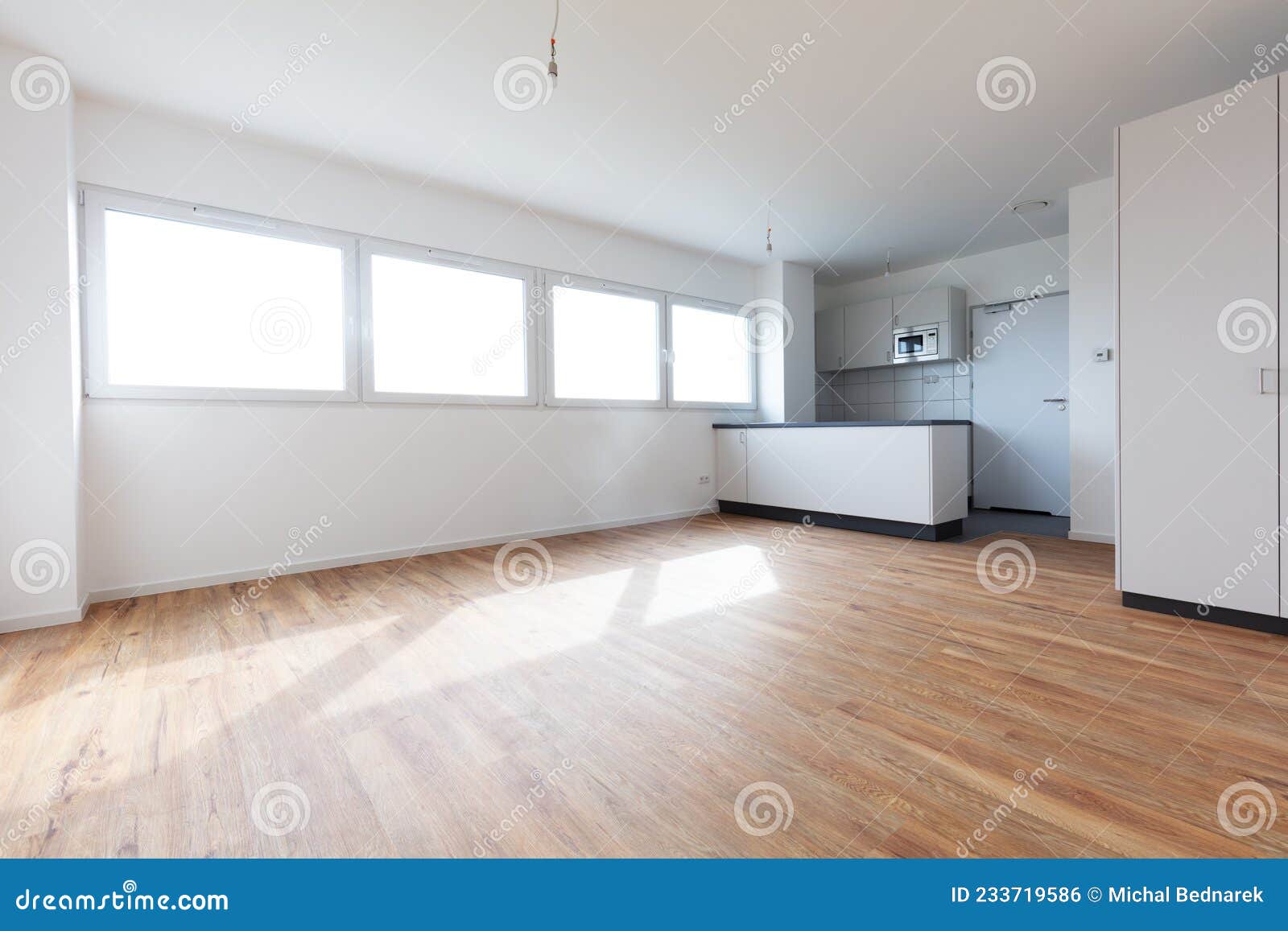 Empty New Office Room with Small Kitchen for Rent Stock Photo - Image of  commercial, annexe: 233719586