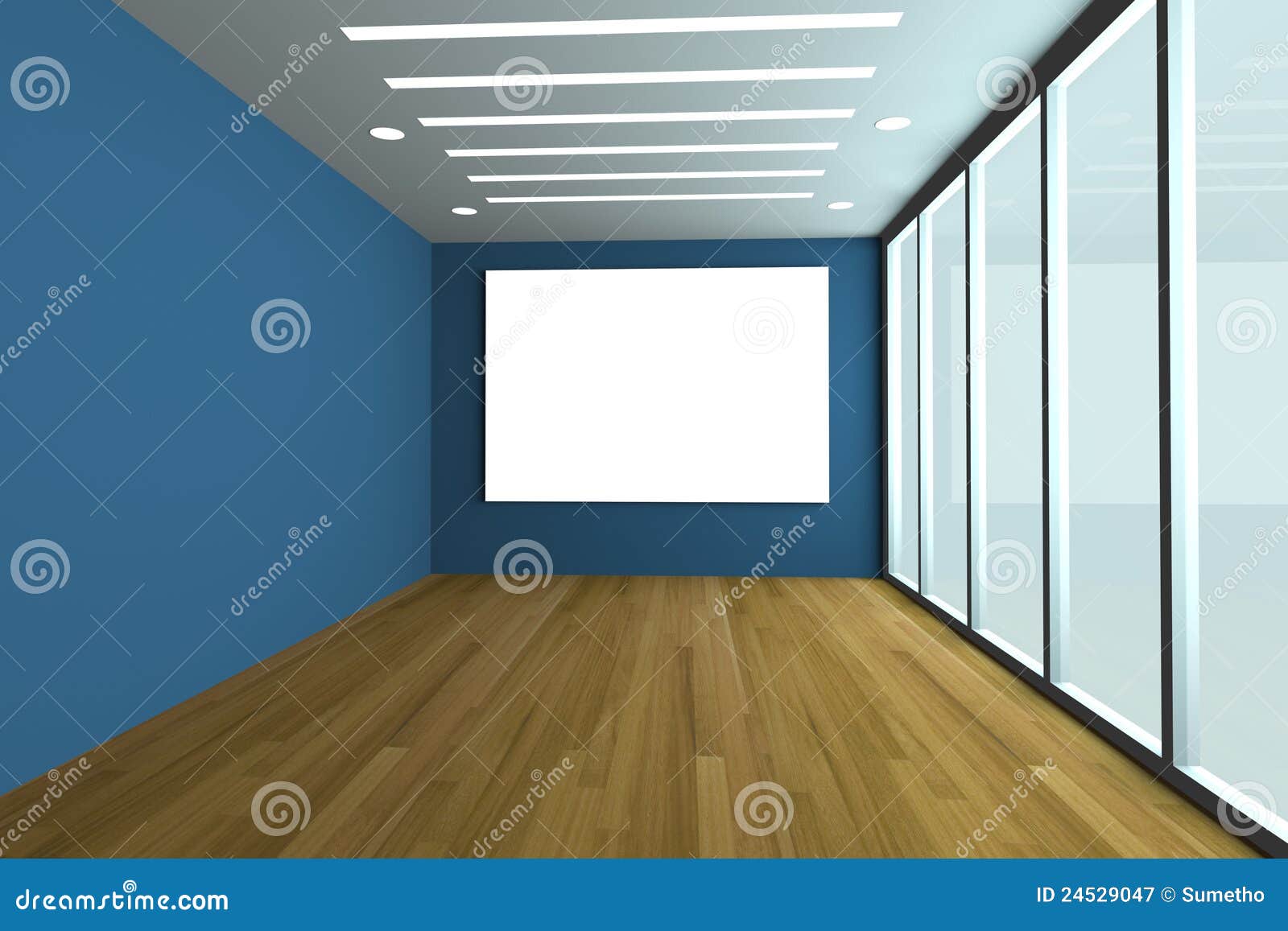 Empty Office Room Stock Illustration Illustration Of Real