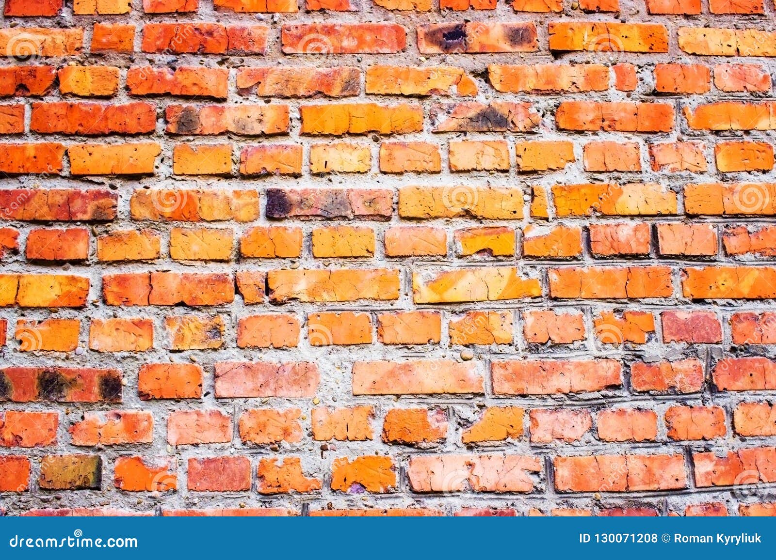 Brick Wall With Old Plaster Background Or Texture Stock