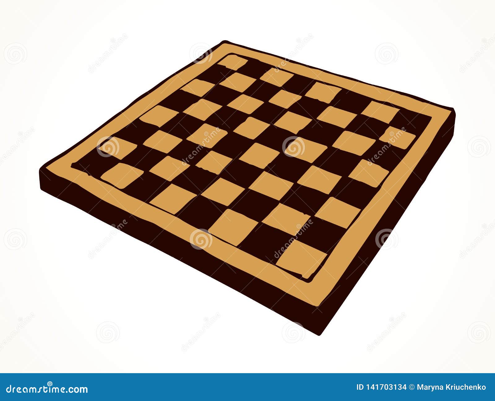 Chess Board. Vector Drawing Stock Vector - Illustration of piece, leader:  141703134