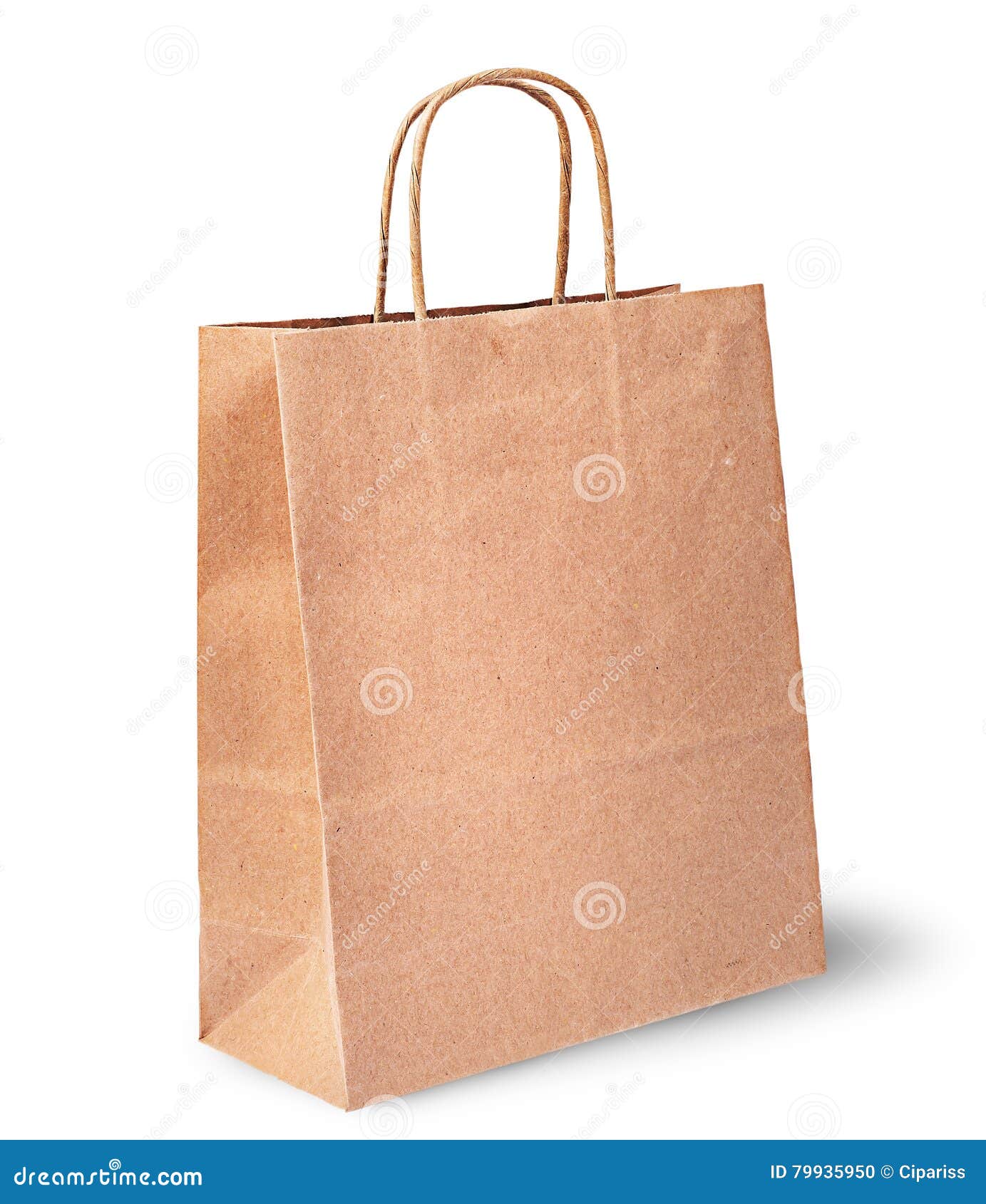 Empty Open Brown Paper Bag for Food Vertically Stock Photo - Image of ...