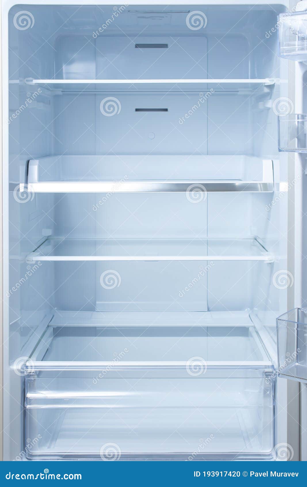 Download Empty Open Fridge With Shelves Refrigerator Mockup Background Empty Shelves For Your Products Stock Photo Image Of Icebox Domestic 193917420