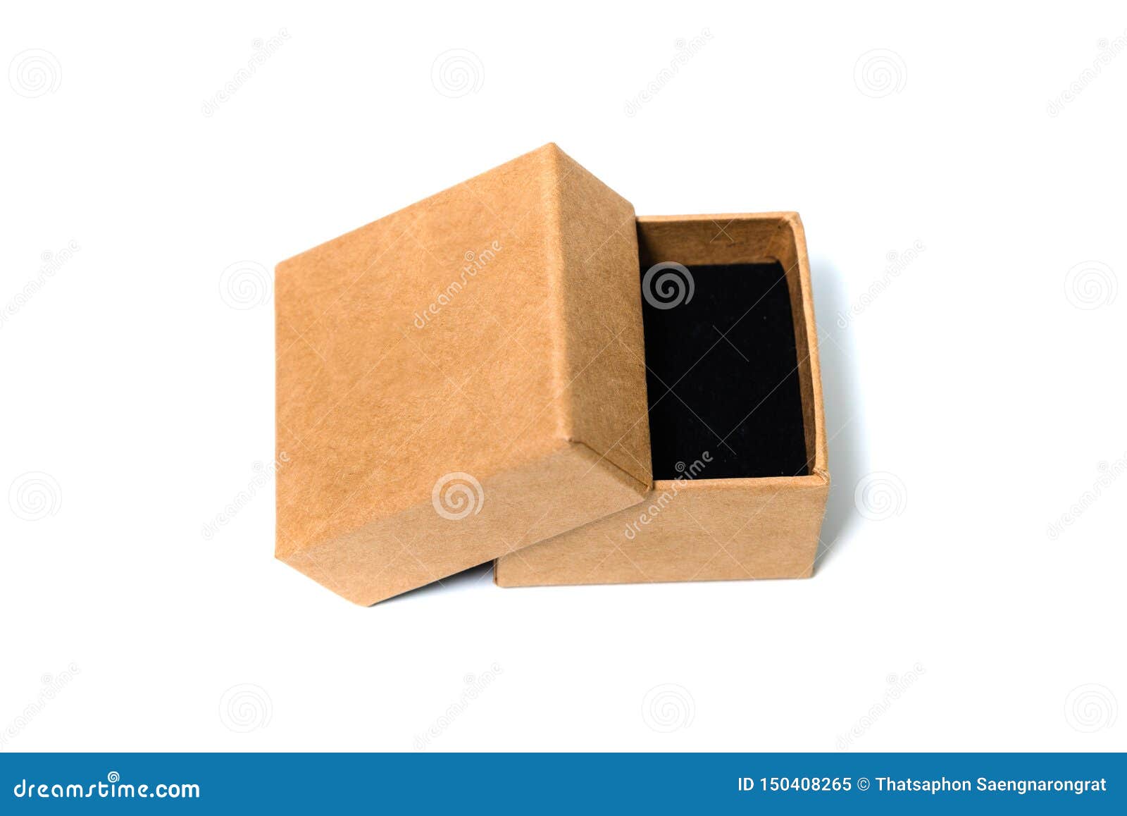 Download Empty Opened Brown Small Cardboard Box With Lid For Mock ...