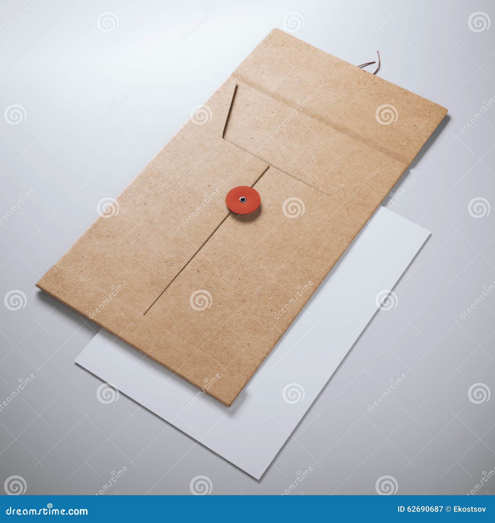 Empty Opened Folder And Sheet Of Paper. Stock Image - Image of single ...