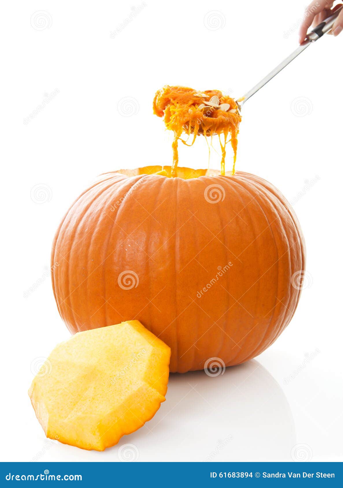 Empty orange pumpkin stock photo. Image of pumpkin, food 61683894