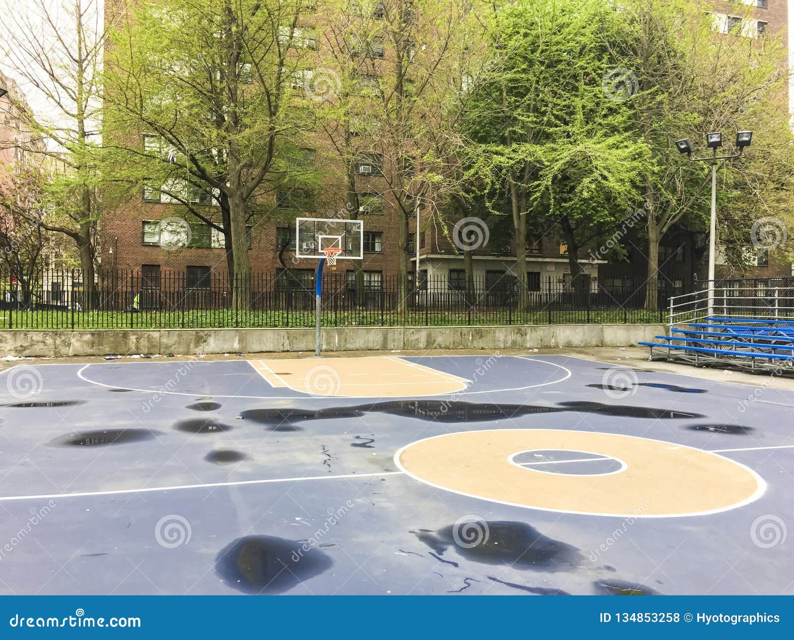 Empty Outdoor Basketball Court Stock Photo Image of empty, city