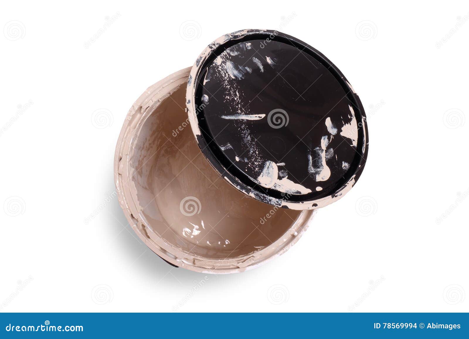 Empty paint can stock photo. Image of isolated, used 78569994