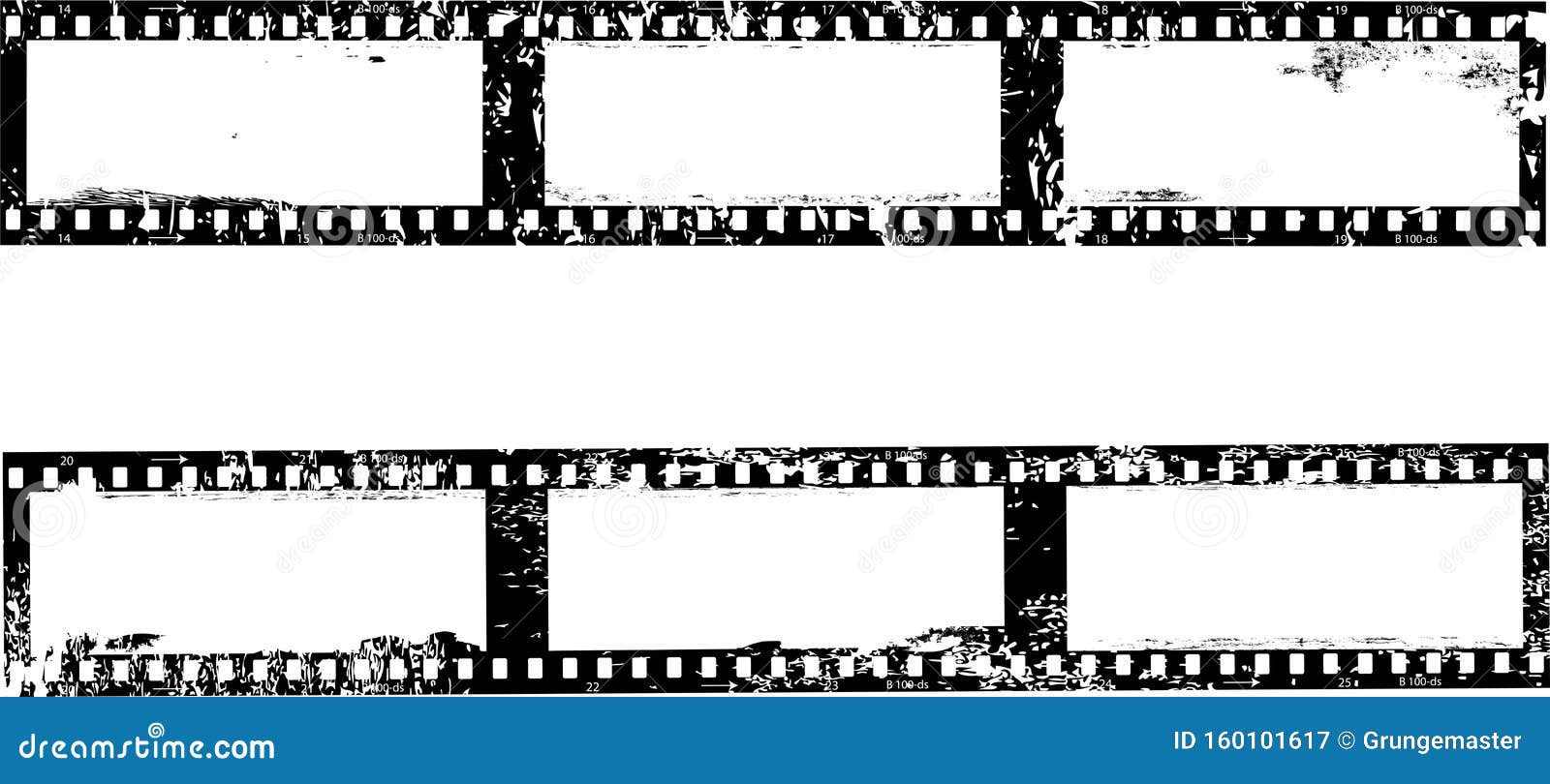 Download Empty Panorama Photographic Film Rough Film Negatives Photo Frames Grungy Texture Free Space For Pix Mockup Stock Vector Illustration Of Frame Black 160101617